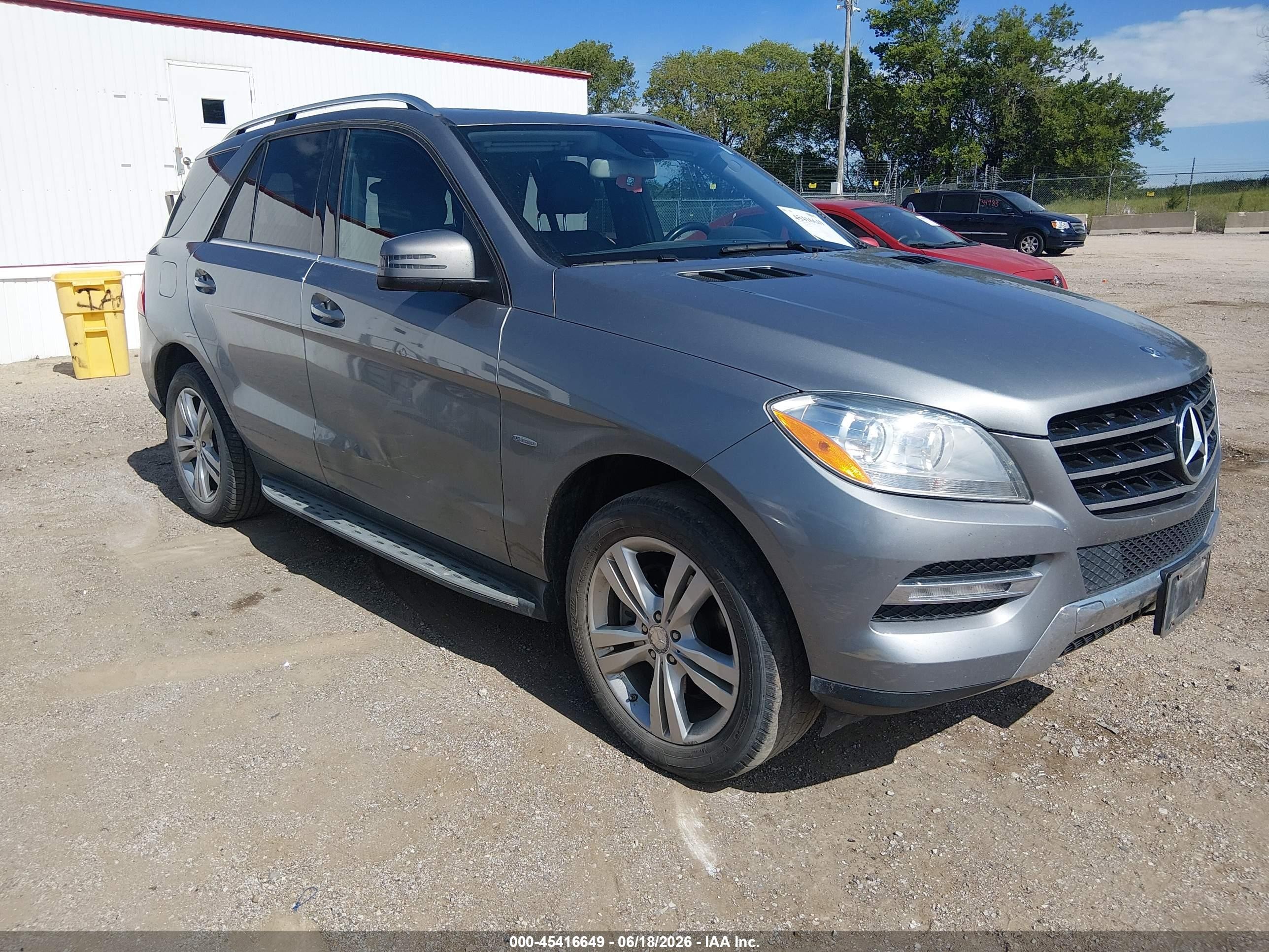 2012 Mercedes-benz Ml 350 4matic Gray vin: 4JGDA5HB1CA018003