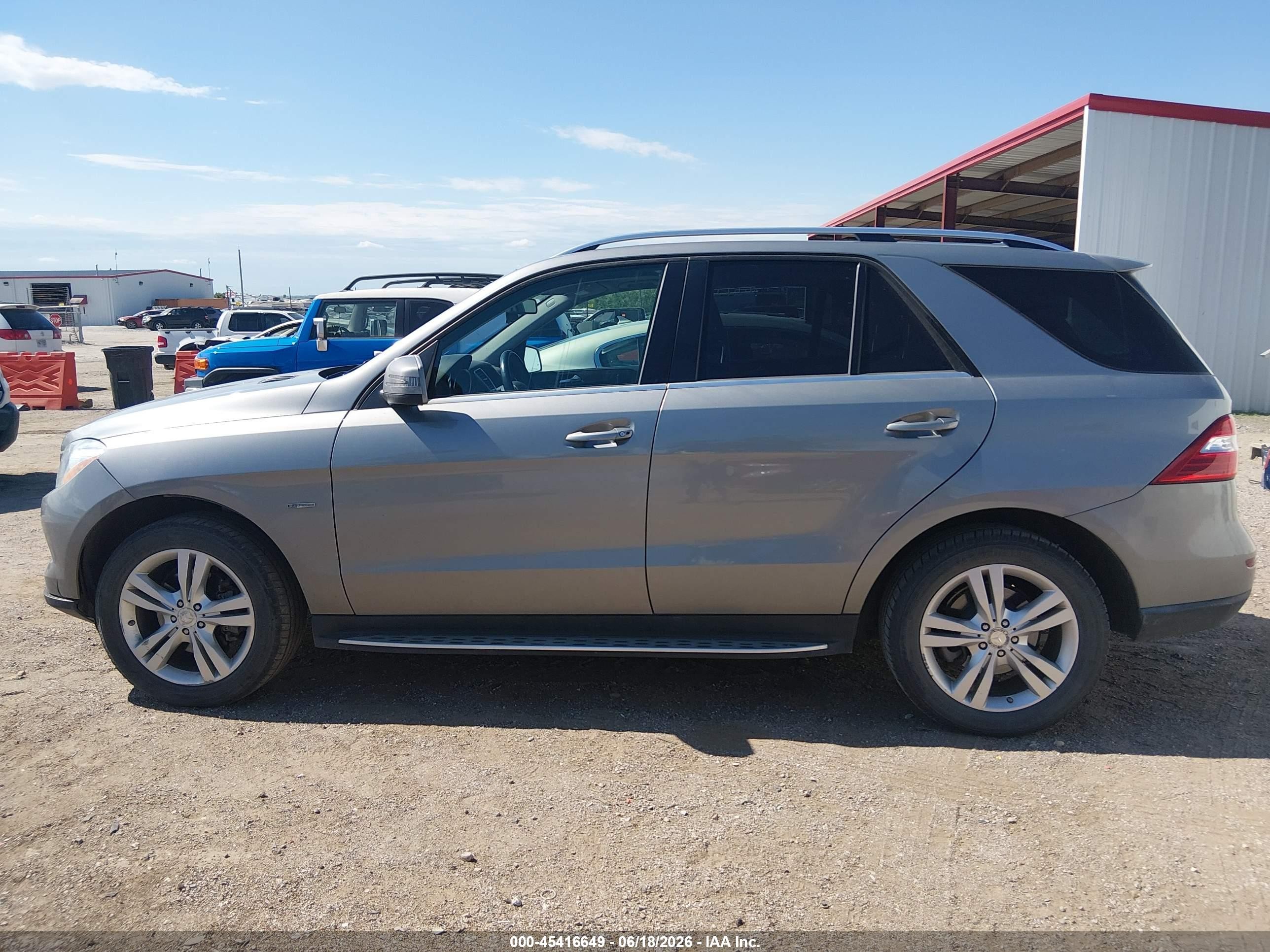 2012 Mercedes-benz Ml 350 4matic Gray vin: 4JGDA5HB1CA018003
