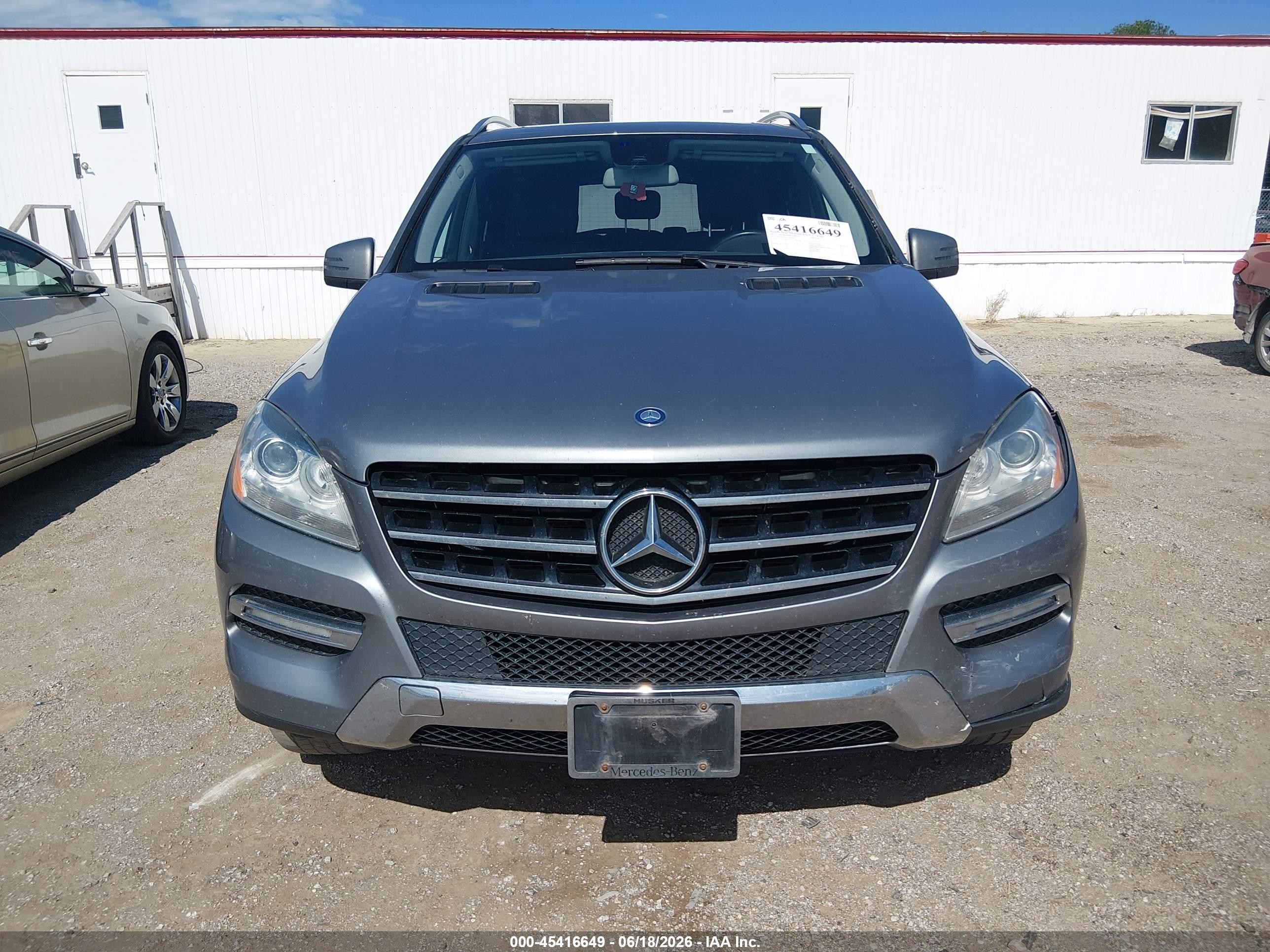 2012 Mercedes-benz Ml 350 4matic Gray vin: 4JGDA5HB1CA018003