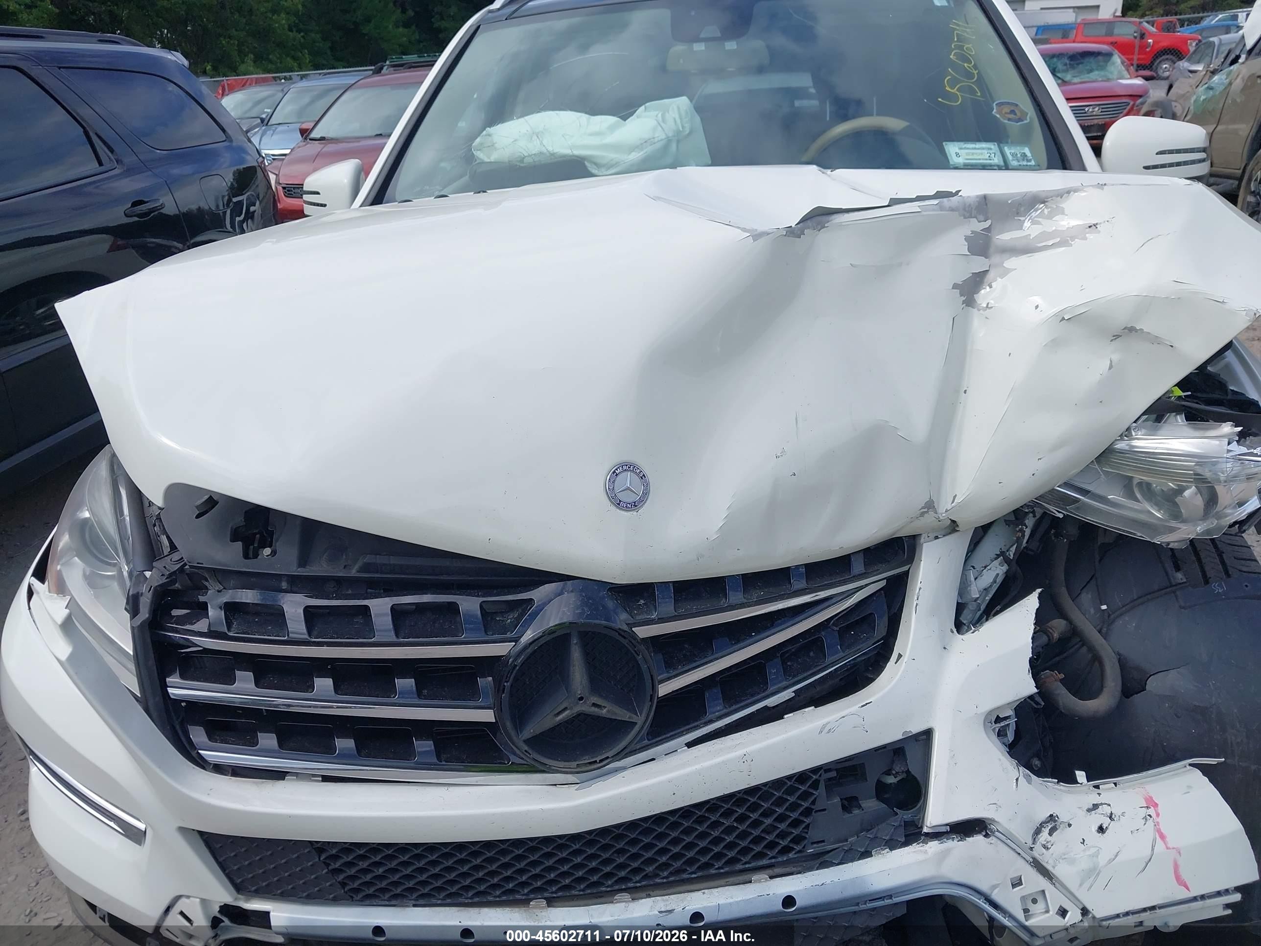 2012 Mercedes-benz Ml 350 4matic White vin: 4JGDA5HB1CA033276