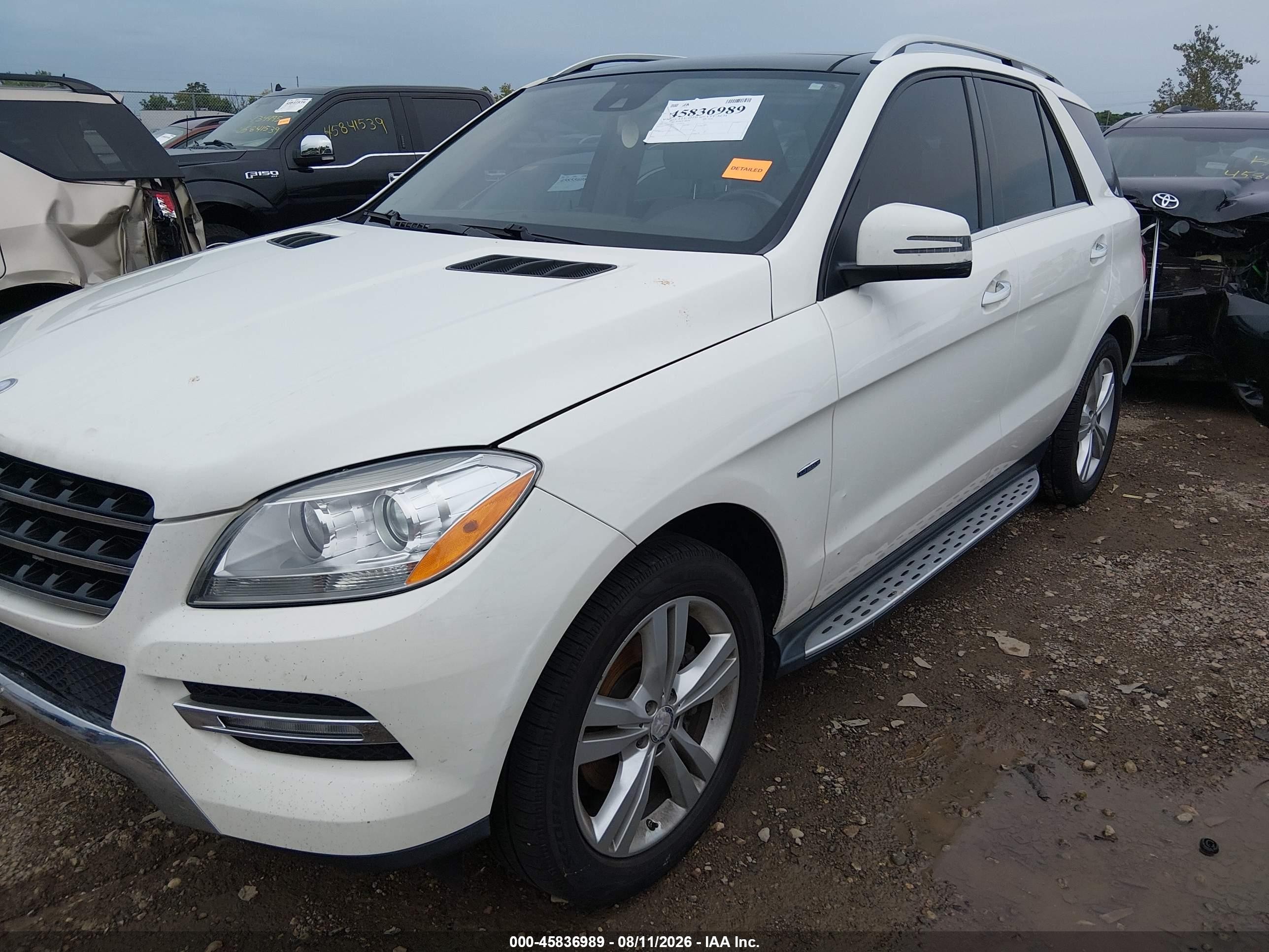 2012 Mercedes-benz Ml 350 4matic White vin: 4JGDA5HB1CA034816
