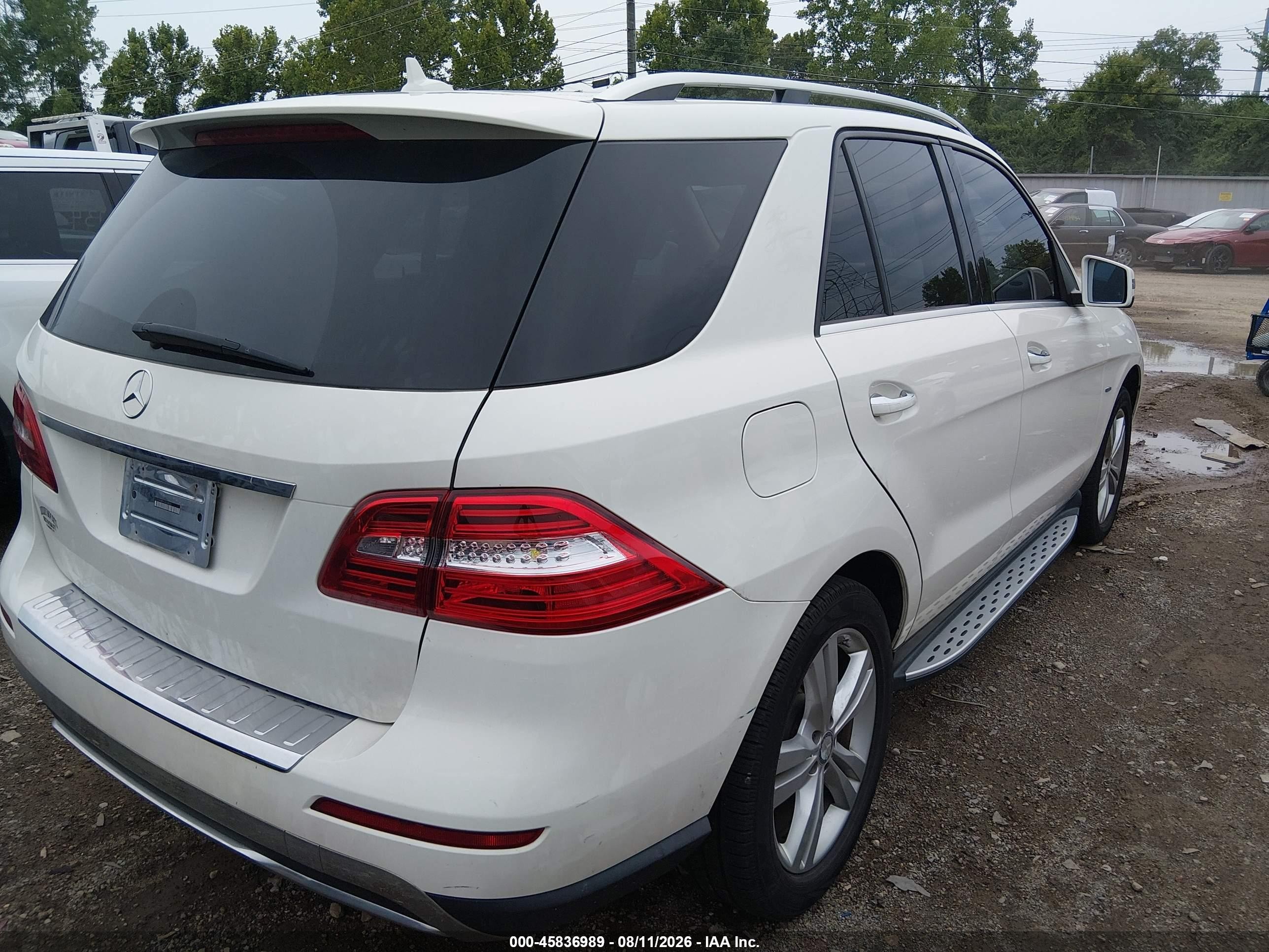 2012 Mercedes-benz Ml 350 4matic White vin: 4JGDA5HB1CA034816