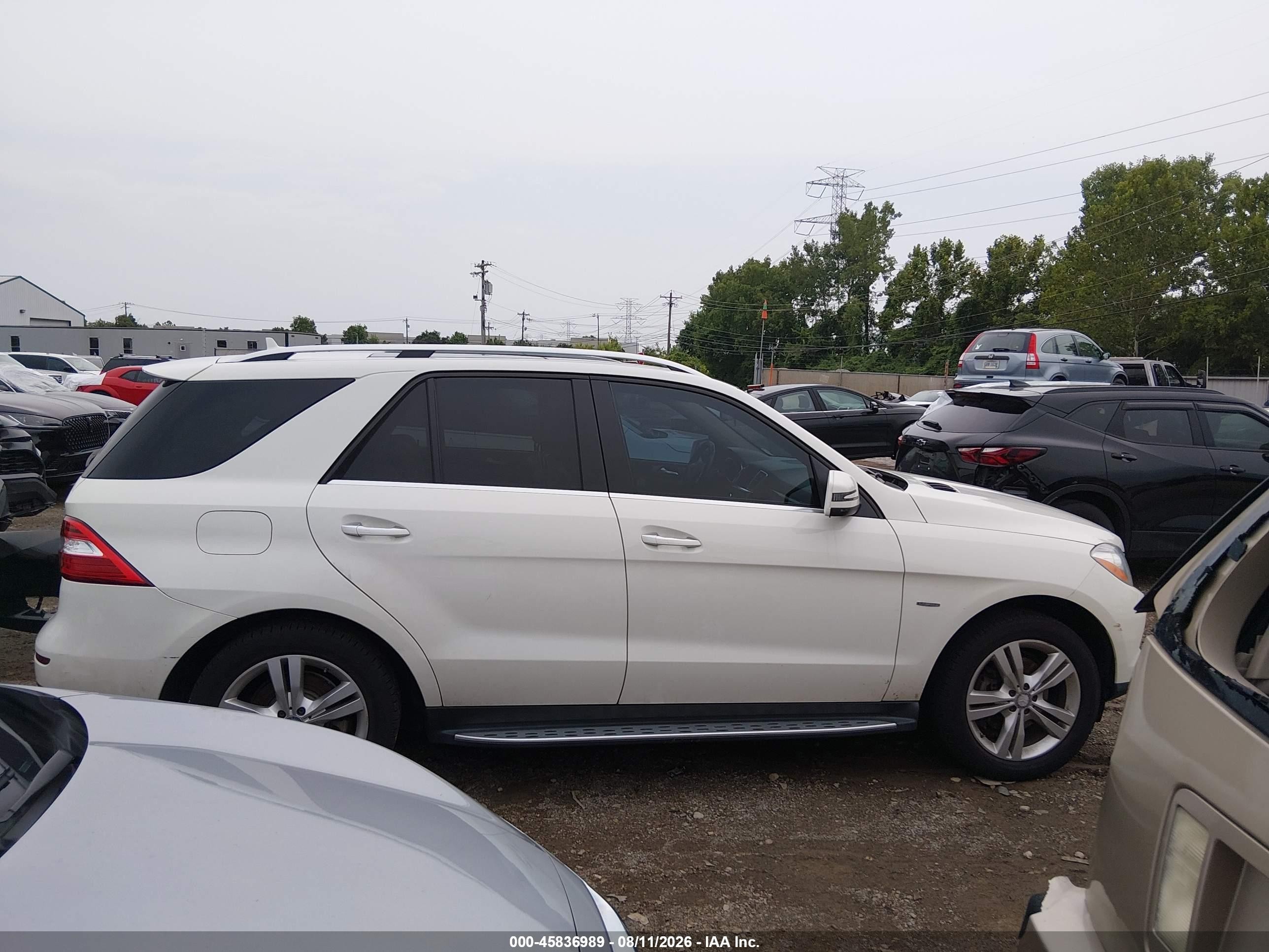 2012 Mercedes-benz Ml 350 4matic White vin: 4JGDA5HB1CA034816