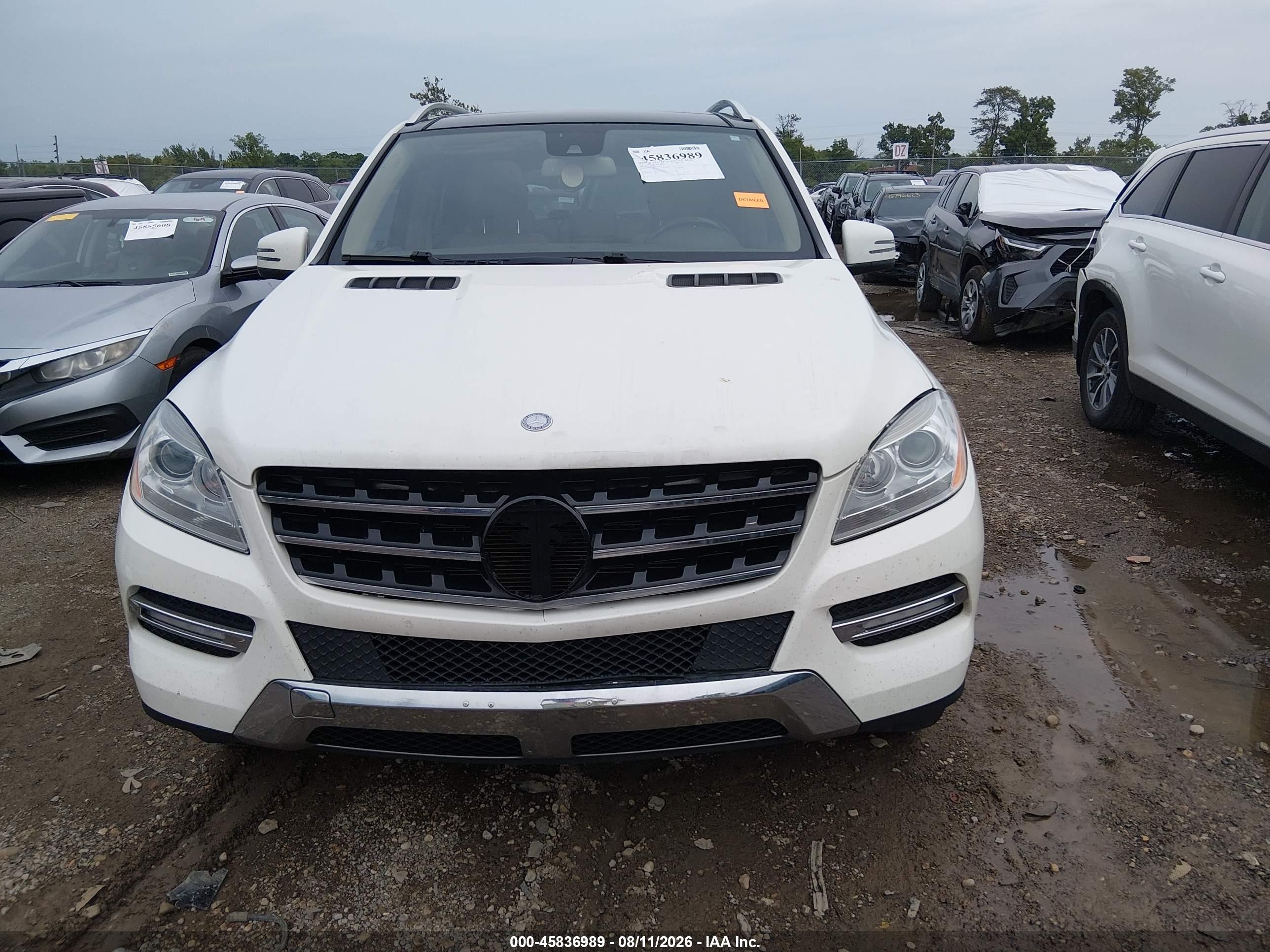 2012 Mercedes-benz Ml 350 4matic White vin: 4JGDA5HB1CA034816