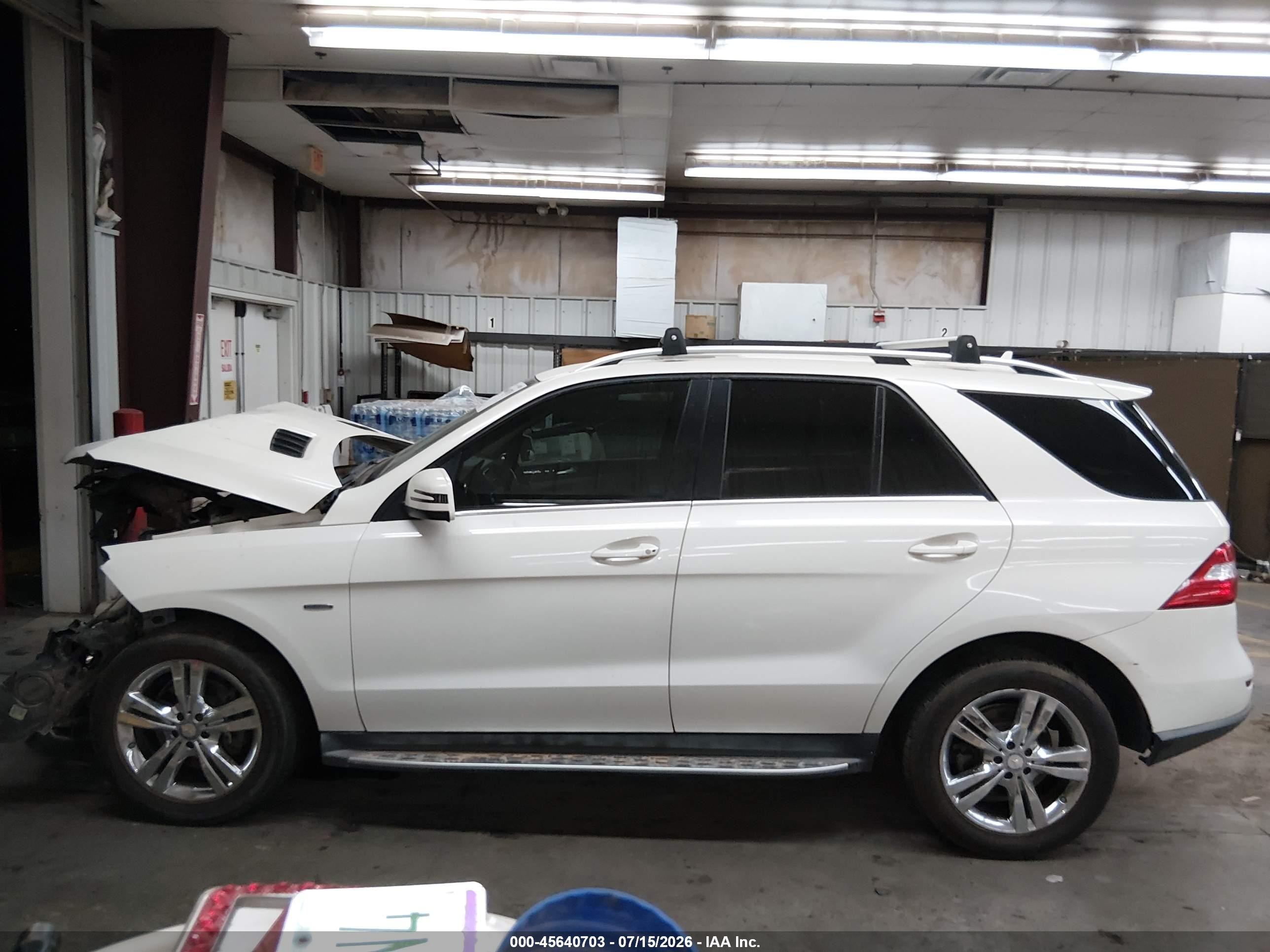2012 Mercedes-benz Ml 350 4matic White vin: 4JGDA5HB1CA046156