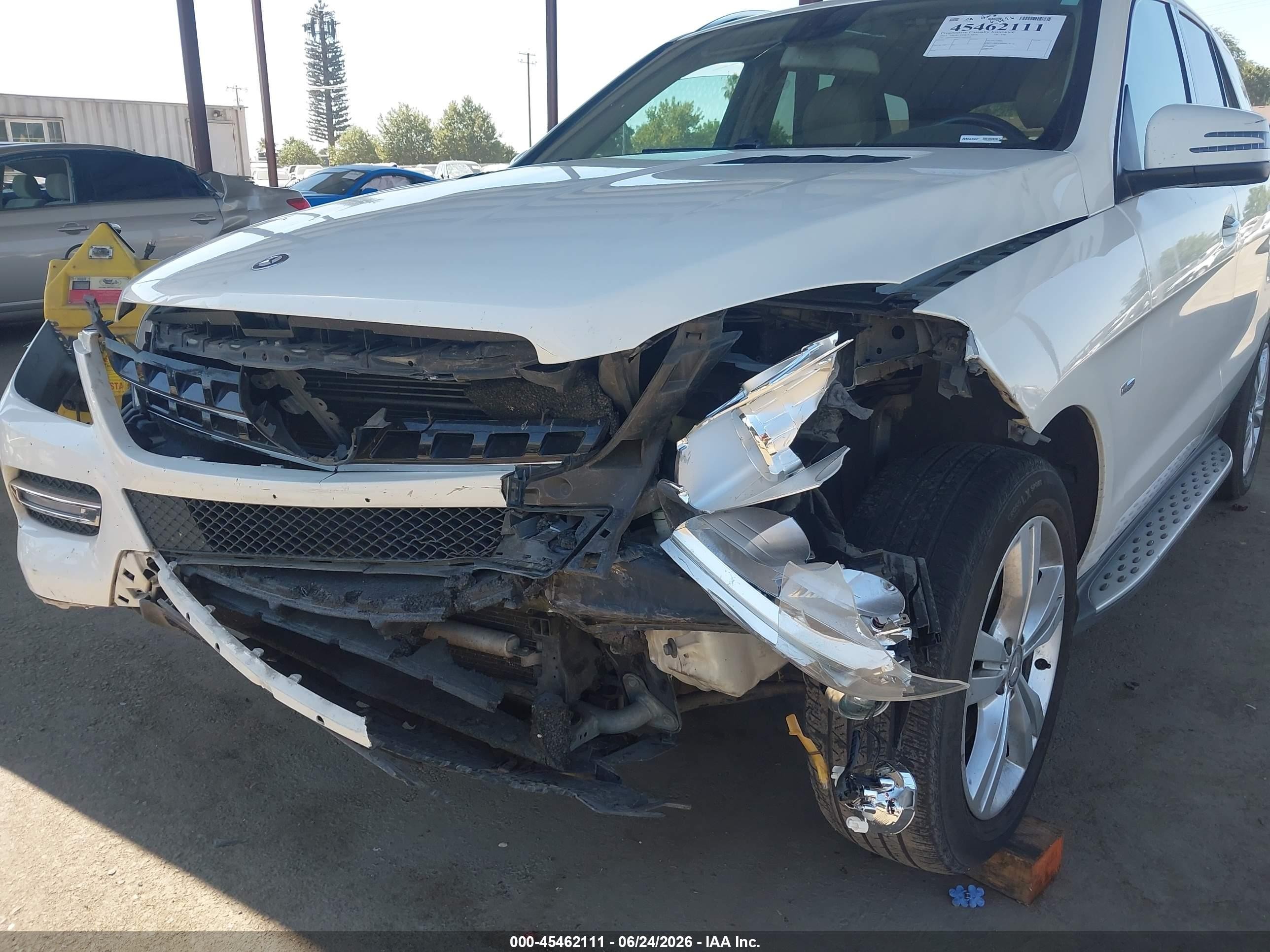 2012 Mercedes-benz Ml 350 4matic White vin: 4JGDA5HB1CA054404