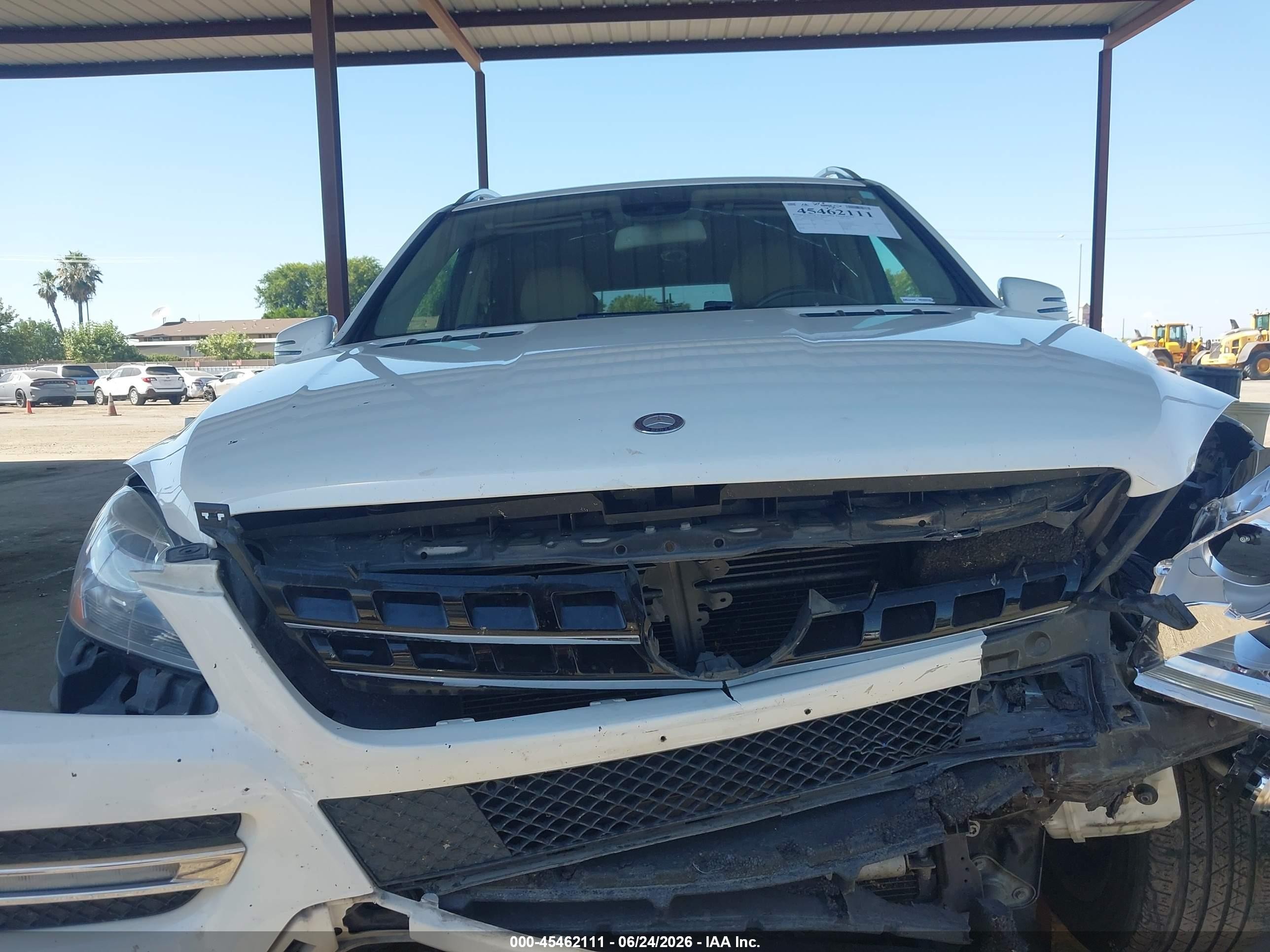 2012 Mercedes-benz Ml 350 4matic White vin: 4JGDA5HB1CA054404