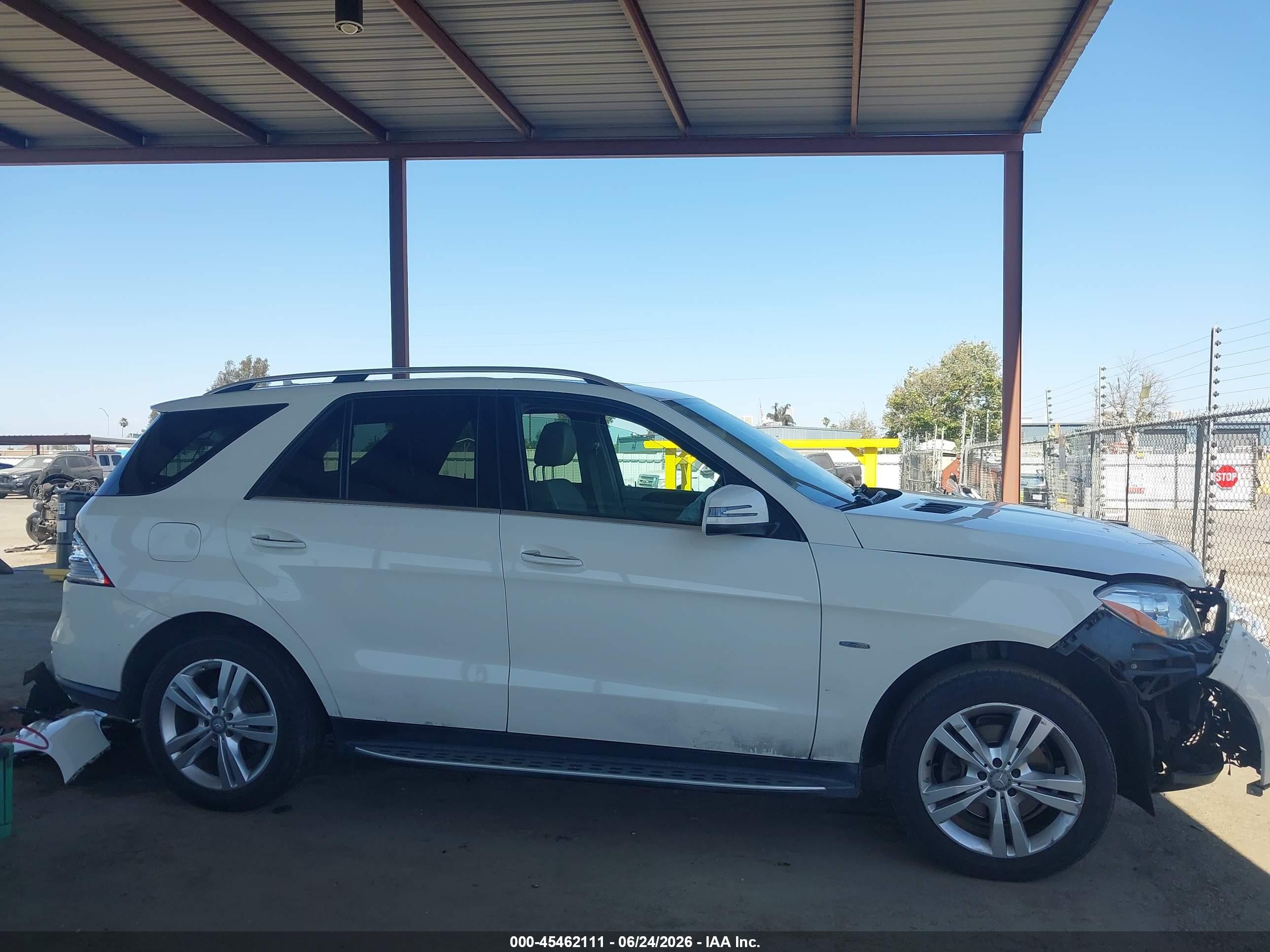 2012 Mercedes-benz Ml 350 4matic White vin: 4JGDA5HB1CA054404