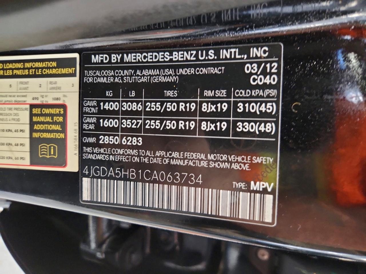 2012 Mercedes-benz Ml 350 4matic Черный vin: 4JGDA5HB1CA063734