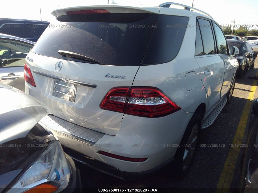 2012 Mercedes-benz Ml 350 White vin: 4JGDA5HB1CA064284