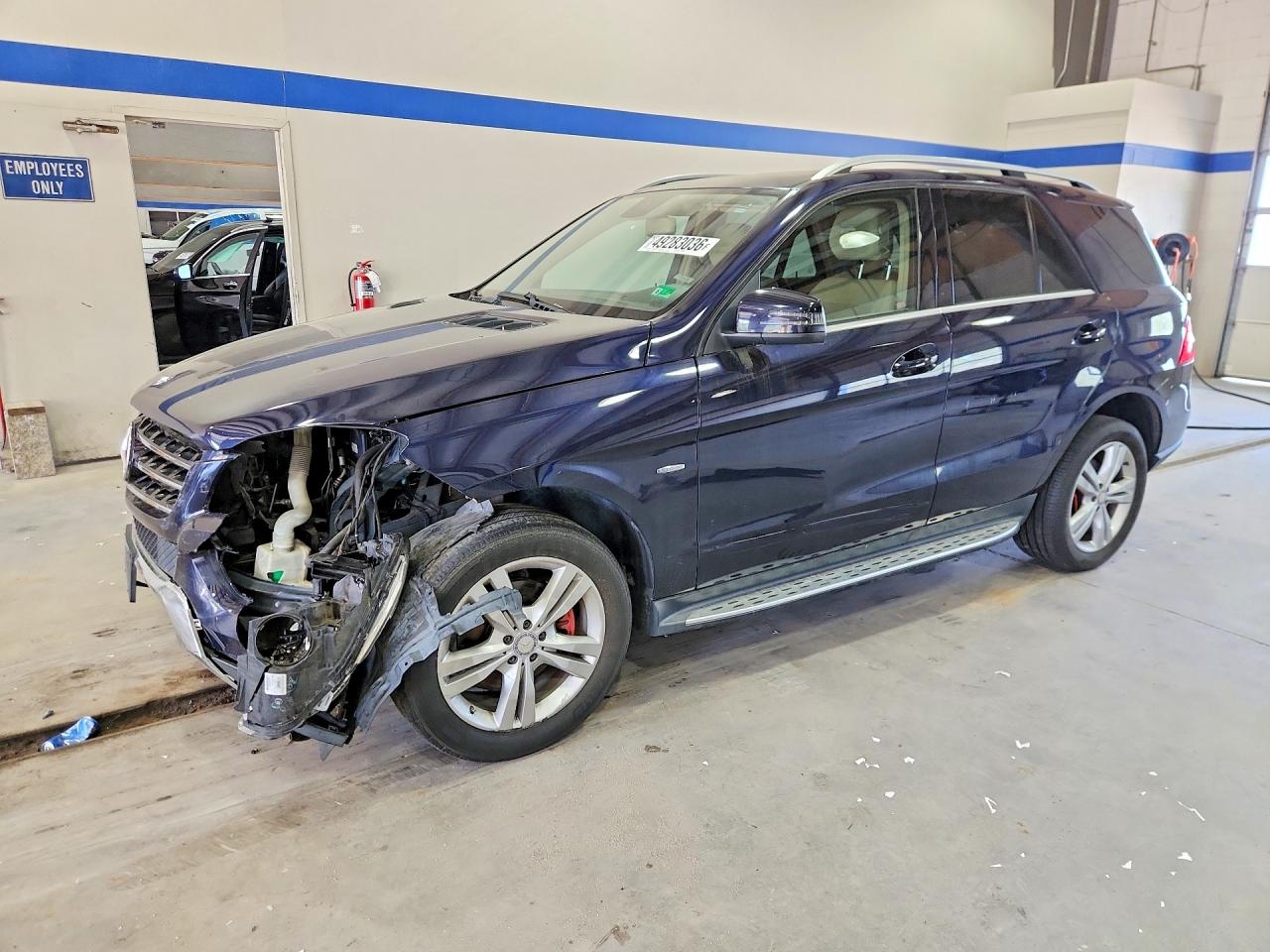 2012 Mercedes-benz Ml 350 4matic Blue vin: 4JGDA5HB1CA075124