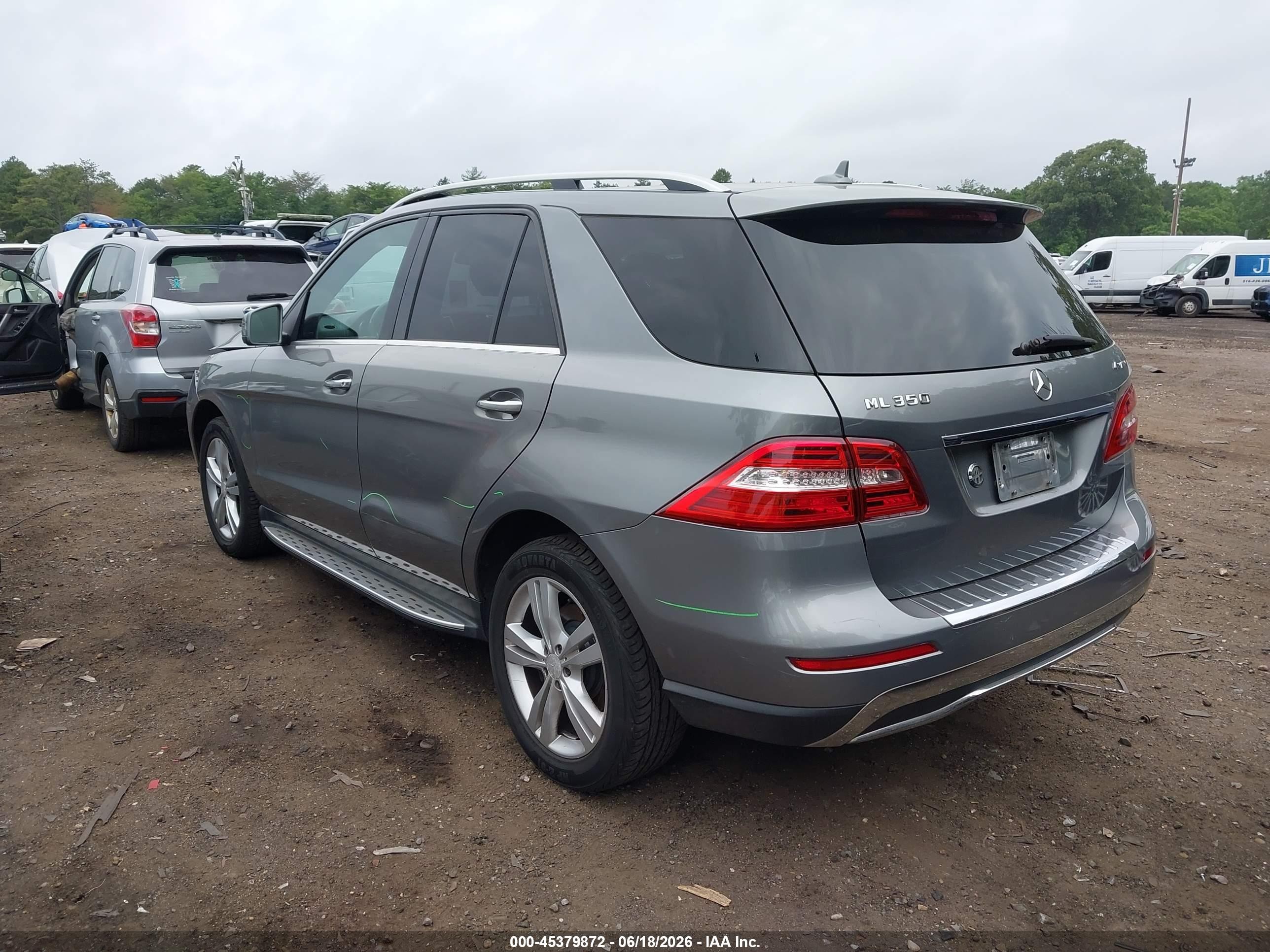 2013 Mercedes-benz Ml 350 4matic Серый vin: 4JGDA5HB1DA147716
