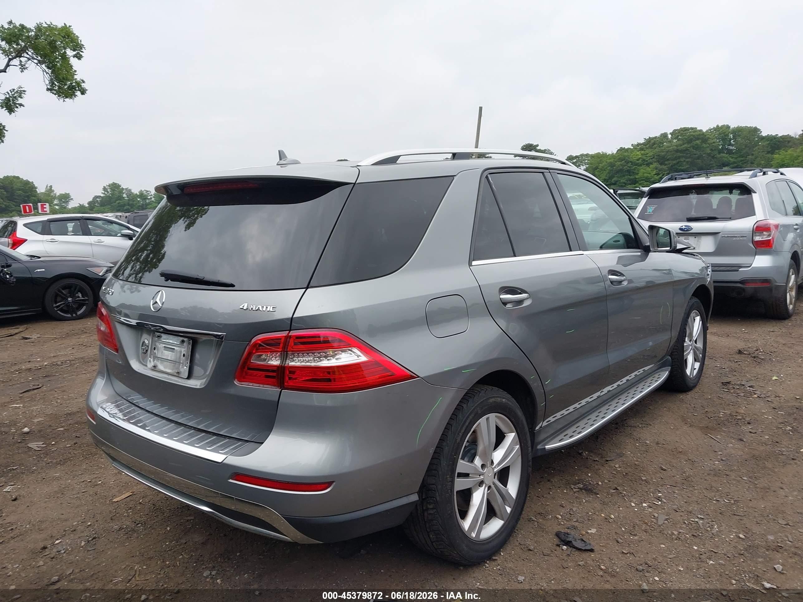 2013 Mercedes-benz Ml 350 4matic Серый vin: 4JGDA5HB1DA147716