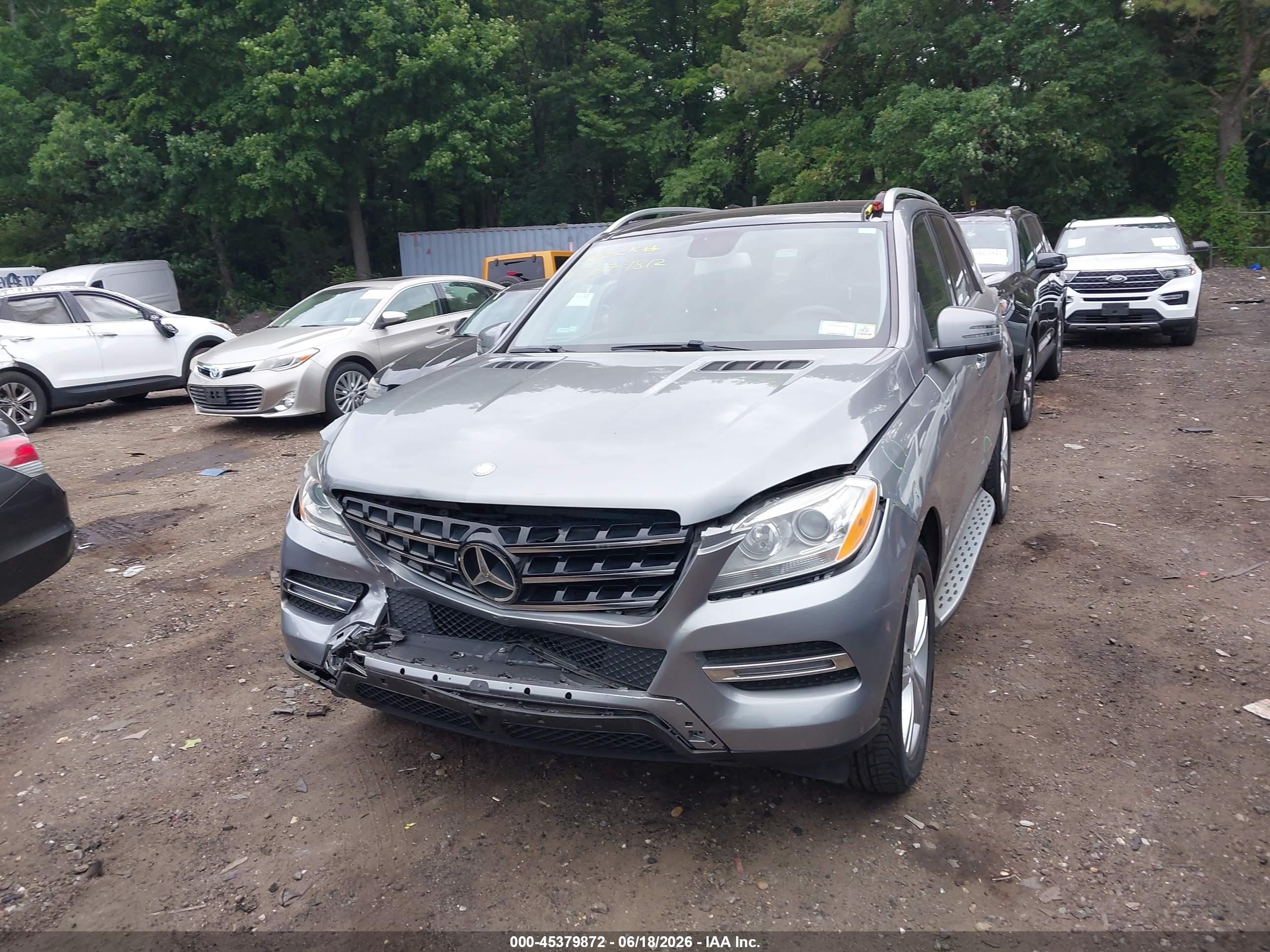 2013 Mercedes-benz Ml 350 4matic Серый vin: 4JGDA5HB1DA147716