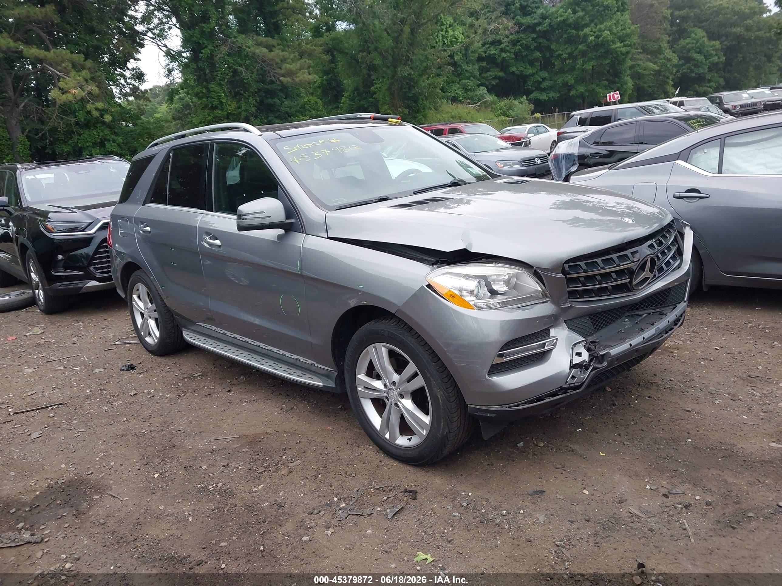 2013 Mercedes-benz Ml 350 4matic Серый vin: 4JGDA5HB1DA147716
