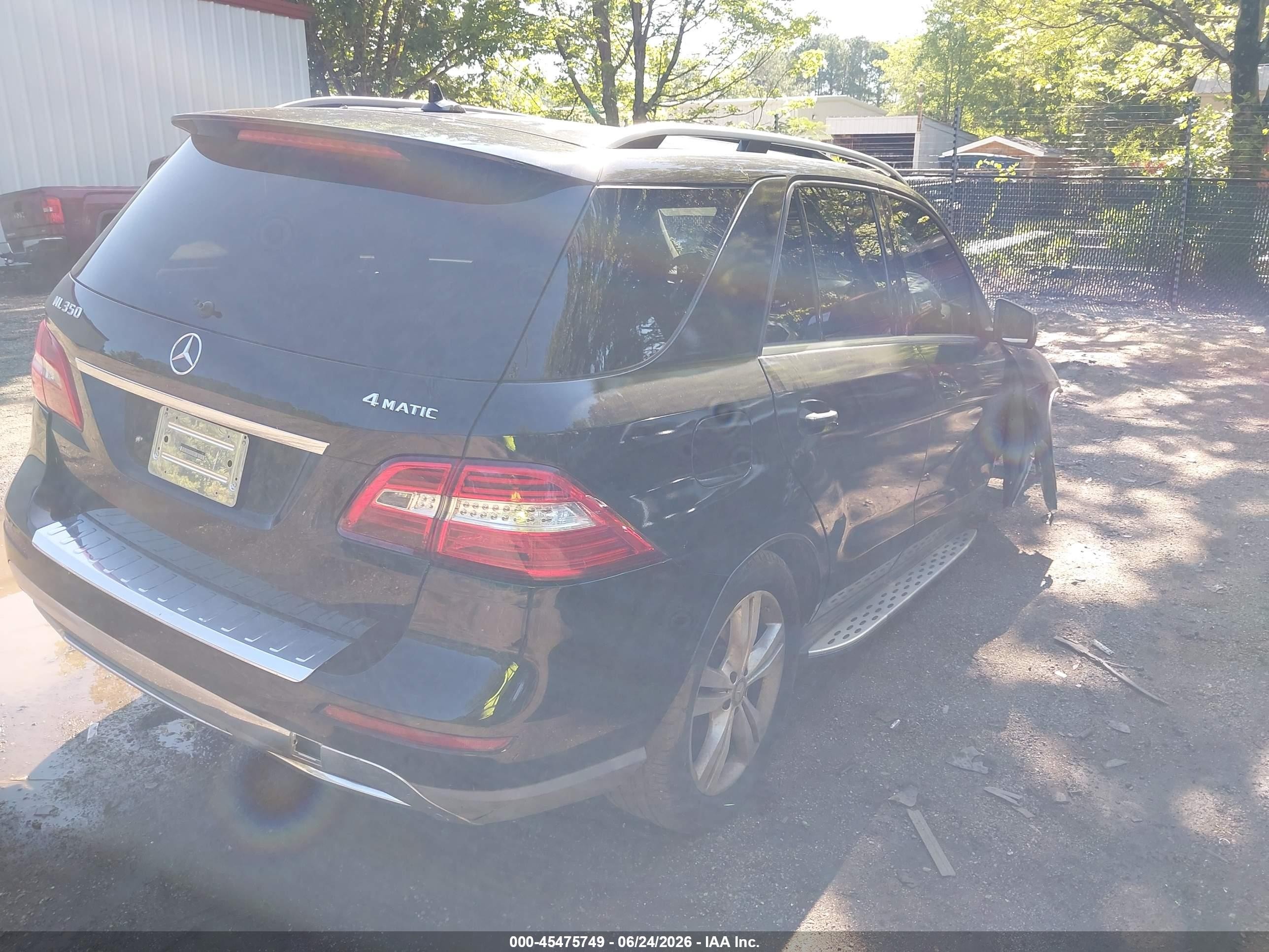 2013 Mercedes-benz Ml 350 4matic Black vin: 4JGDA5HB1DA173331
