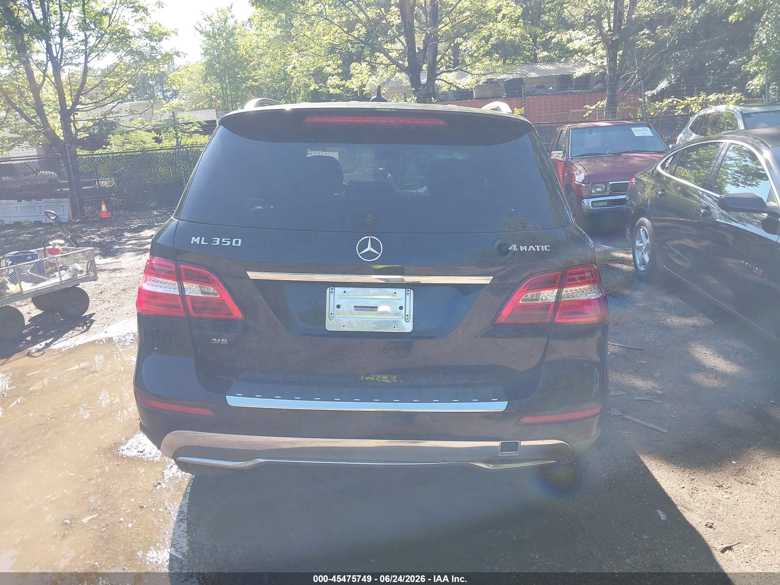 2013 Mercedes-benz Ml 350 4matic Black vin: 4JGDA5HB1DA173331