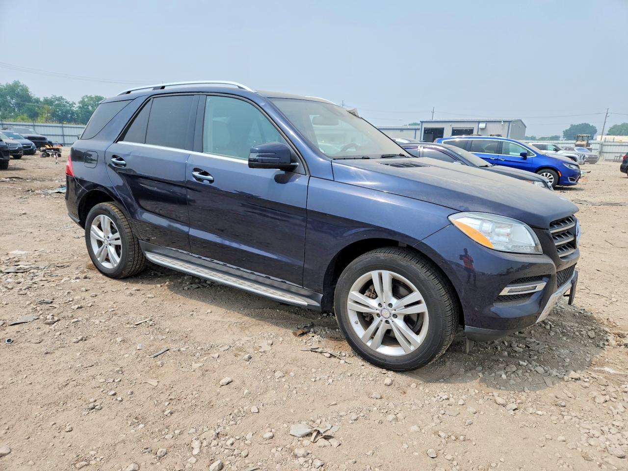 2014 Mercedes-benz Ml 350 4matic Blue vin: 4JGDA5HB1EA339218