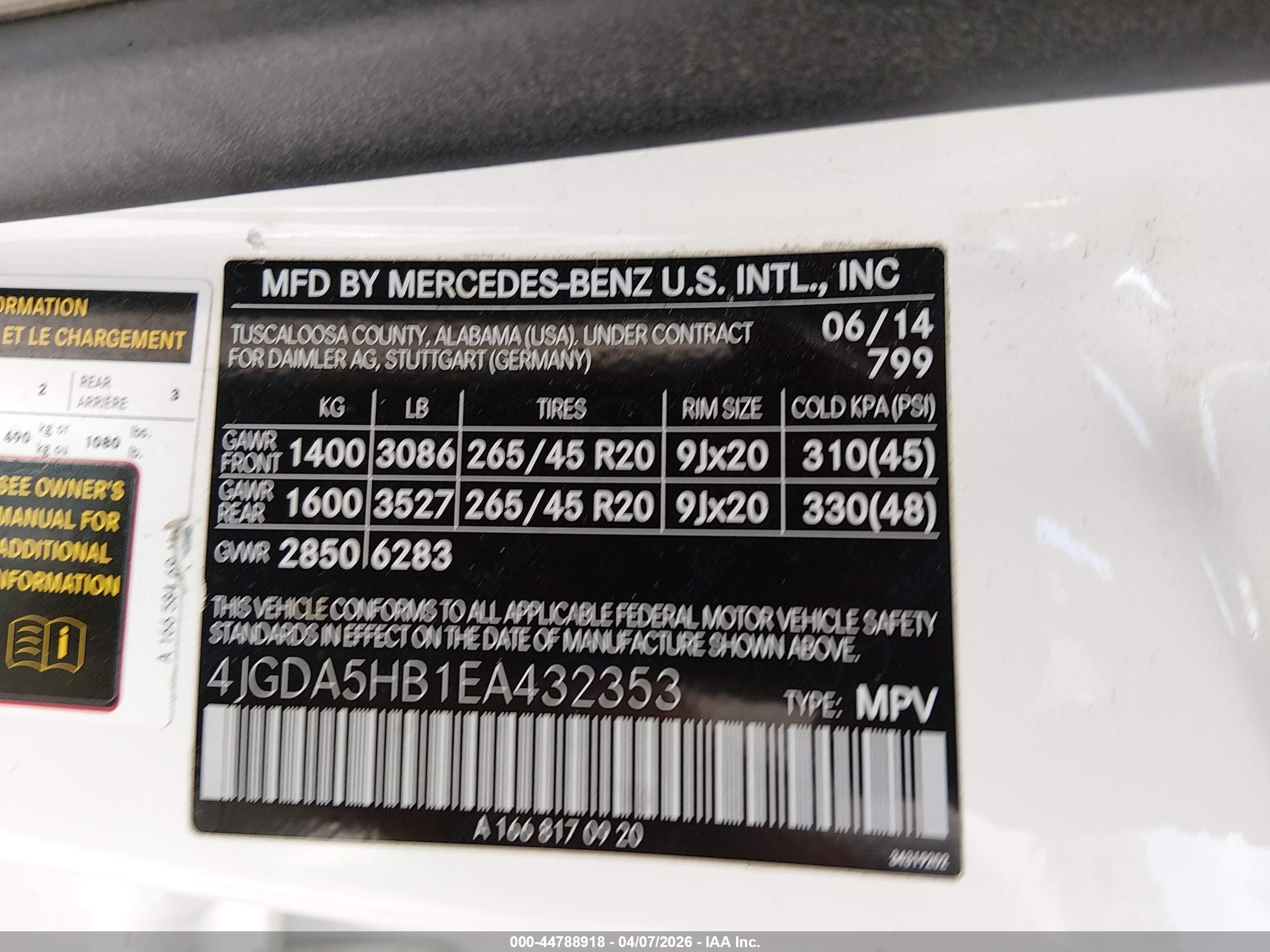 2014 Mercedes-benz Ml 350 4matic White vin: 4JGDA5HB1EA432353