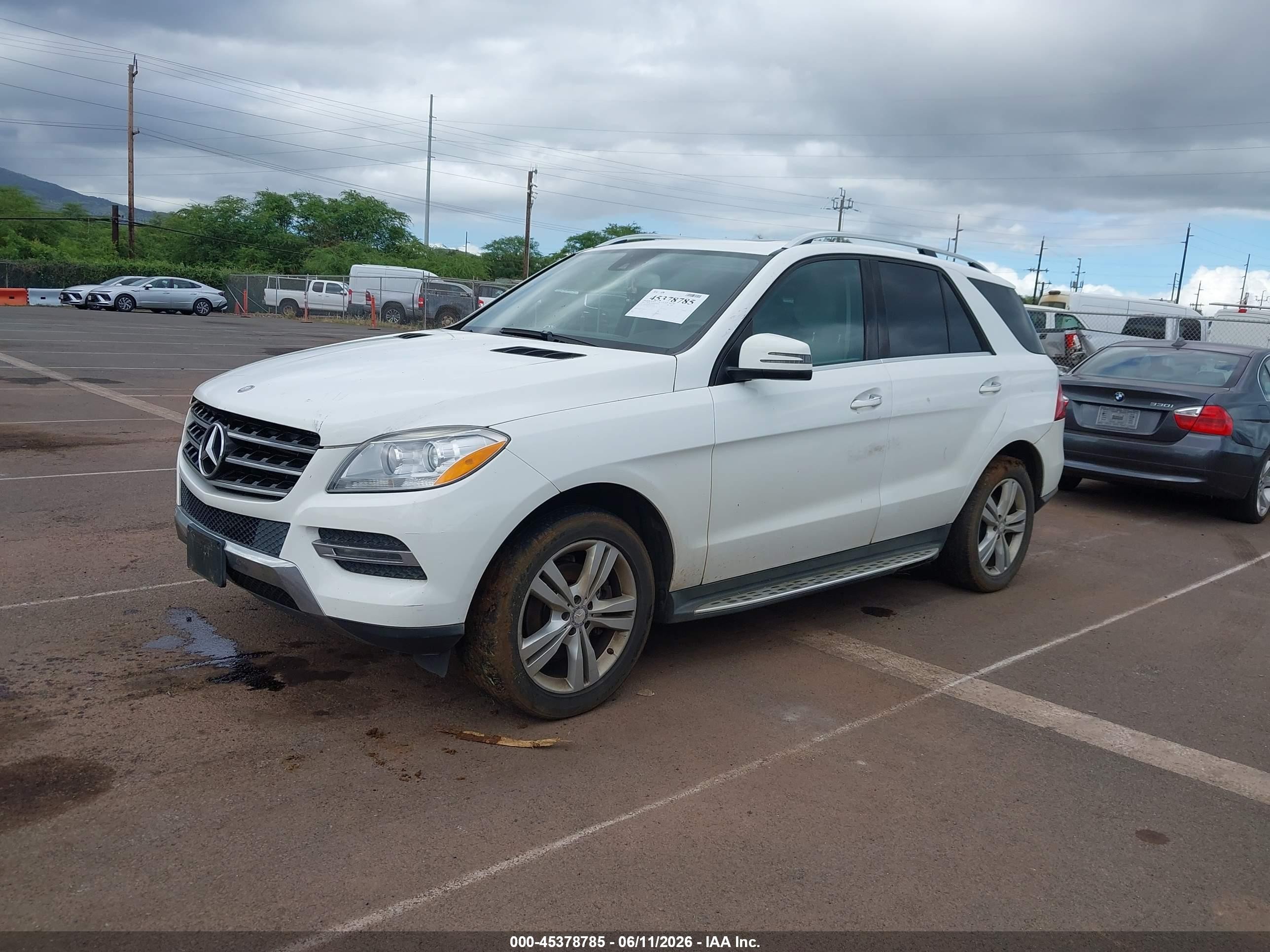 2015 Mercedes-benz Ml 350 4matic White vin: 4JGDA5HB1FA524726