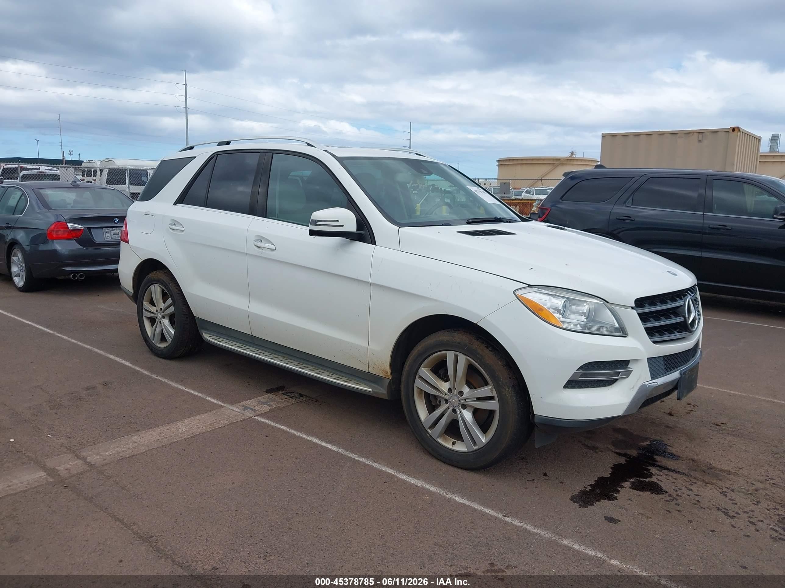 2015 Mercedes-benz Ml 350 4matic White vin: 4JGDA5HB1FA524726
