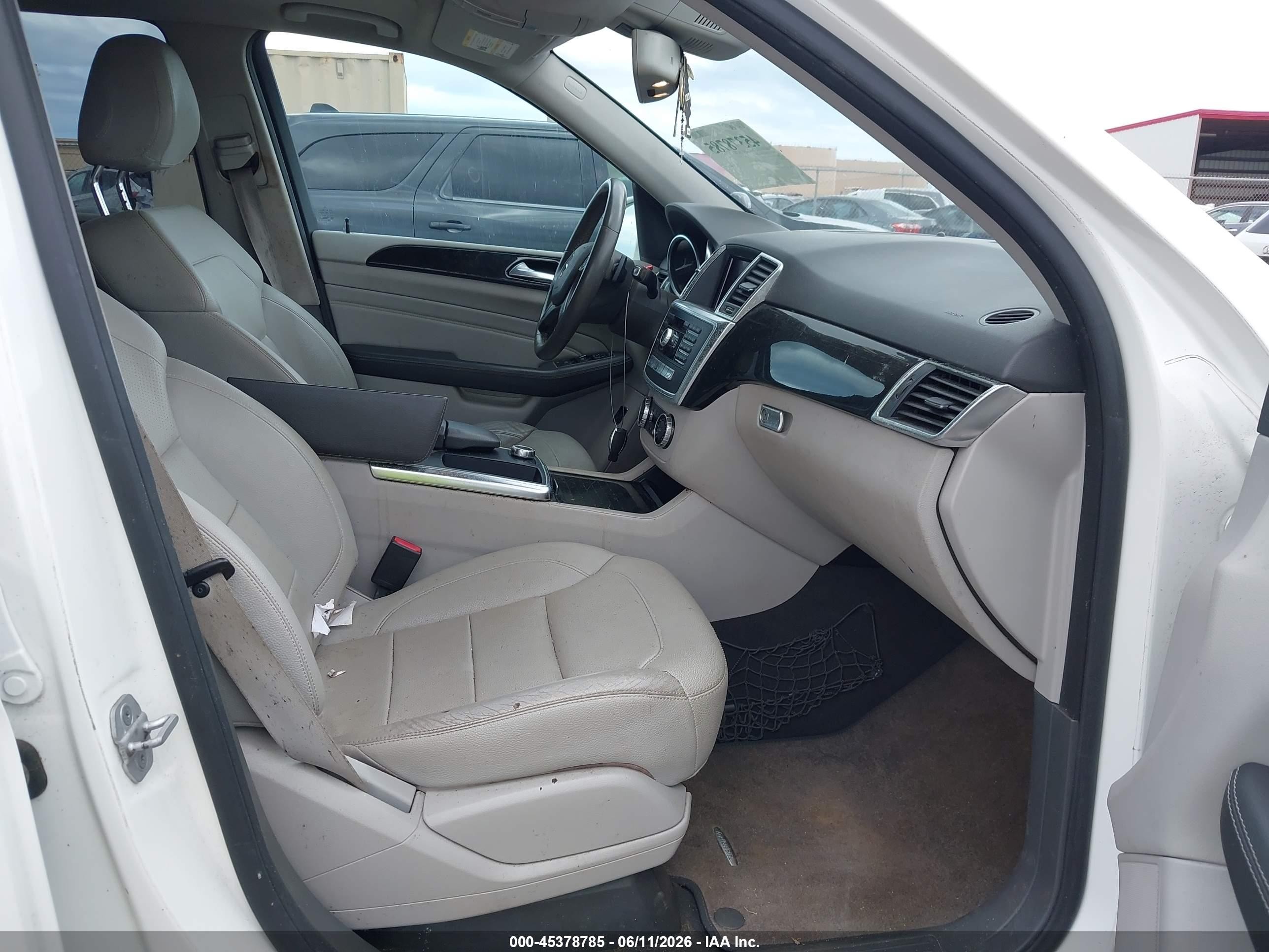 2015 Mercedes-benz Ml 350 4matic White vin: 4JGDA5HB1FA524726