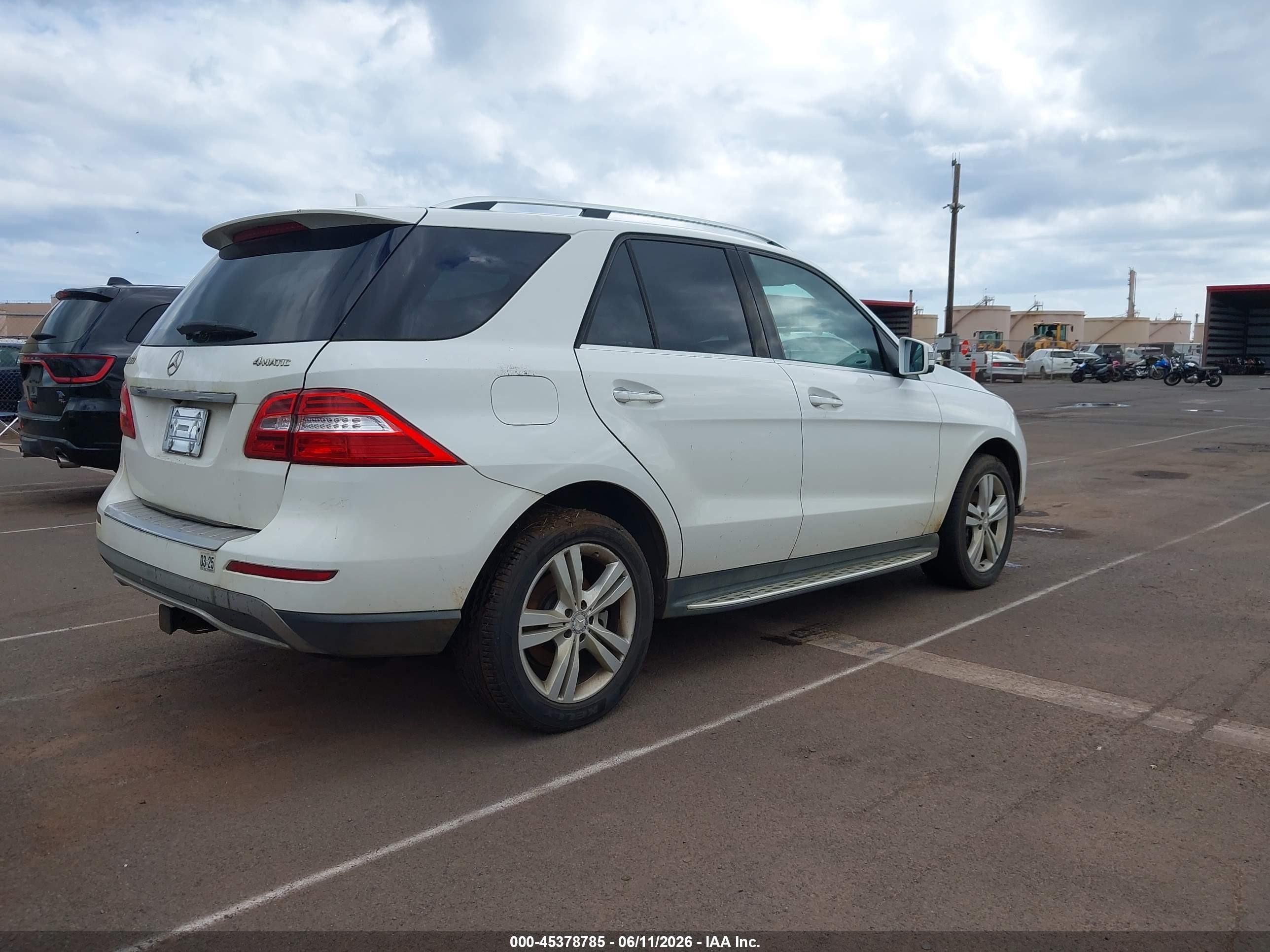 2015 Mercedes-benz Ml 350 4matic White vin: 4JGDA5HB1FA524726