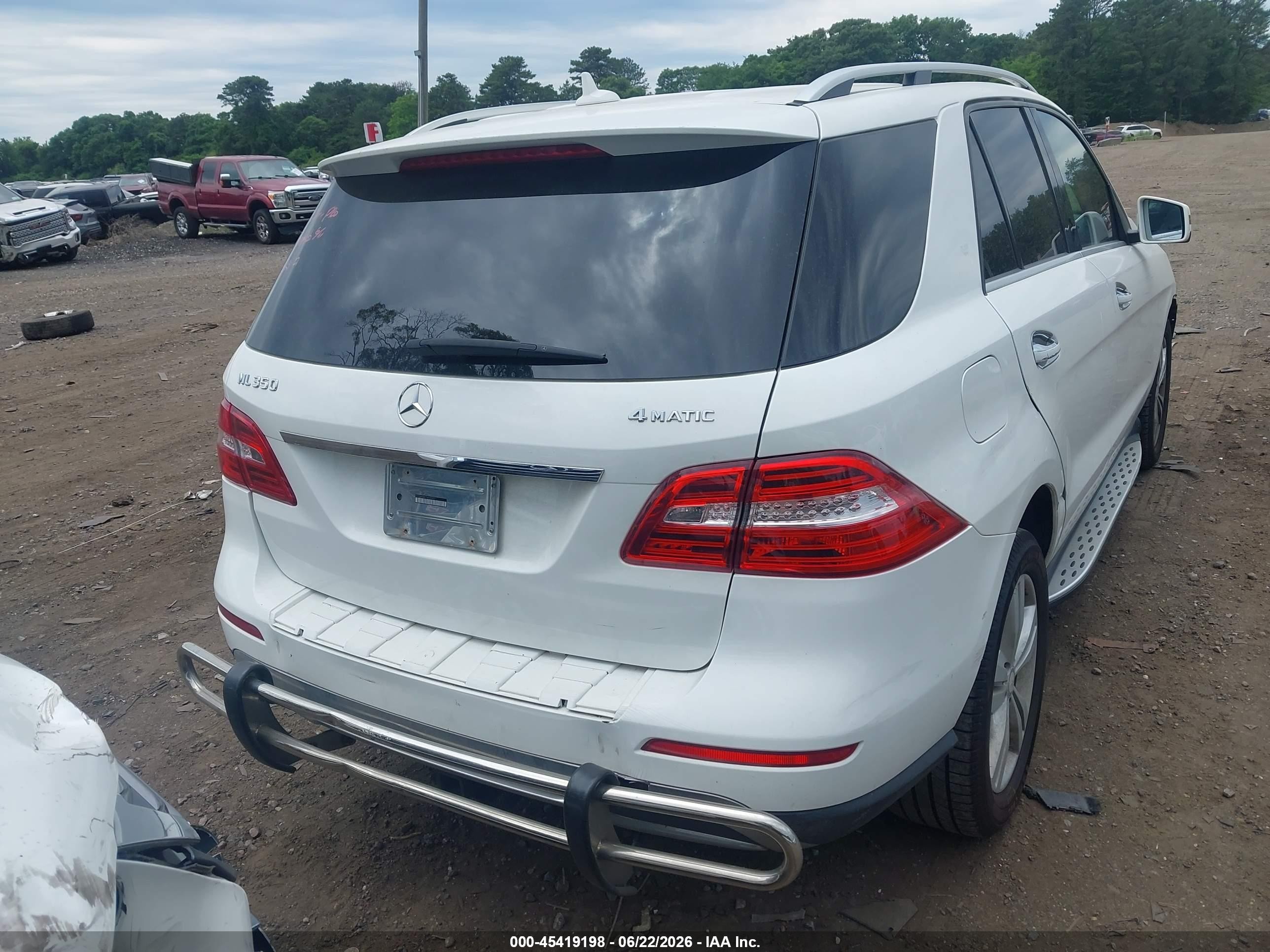 2015 Mercedes-benz Ml 350 4matic White vin: 4JGDA5HB1FA559931