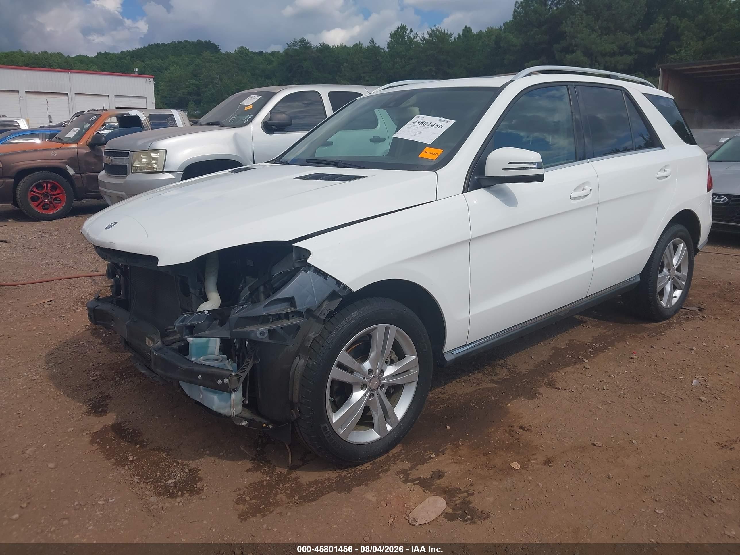 2015 Mercedes-benz Ml 350 4matic White vin: 4JGDA5HB1FA606262