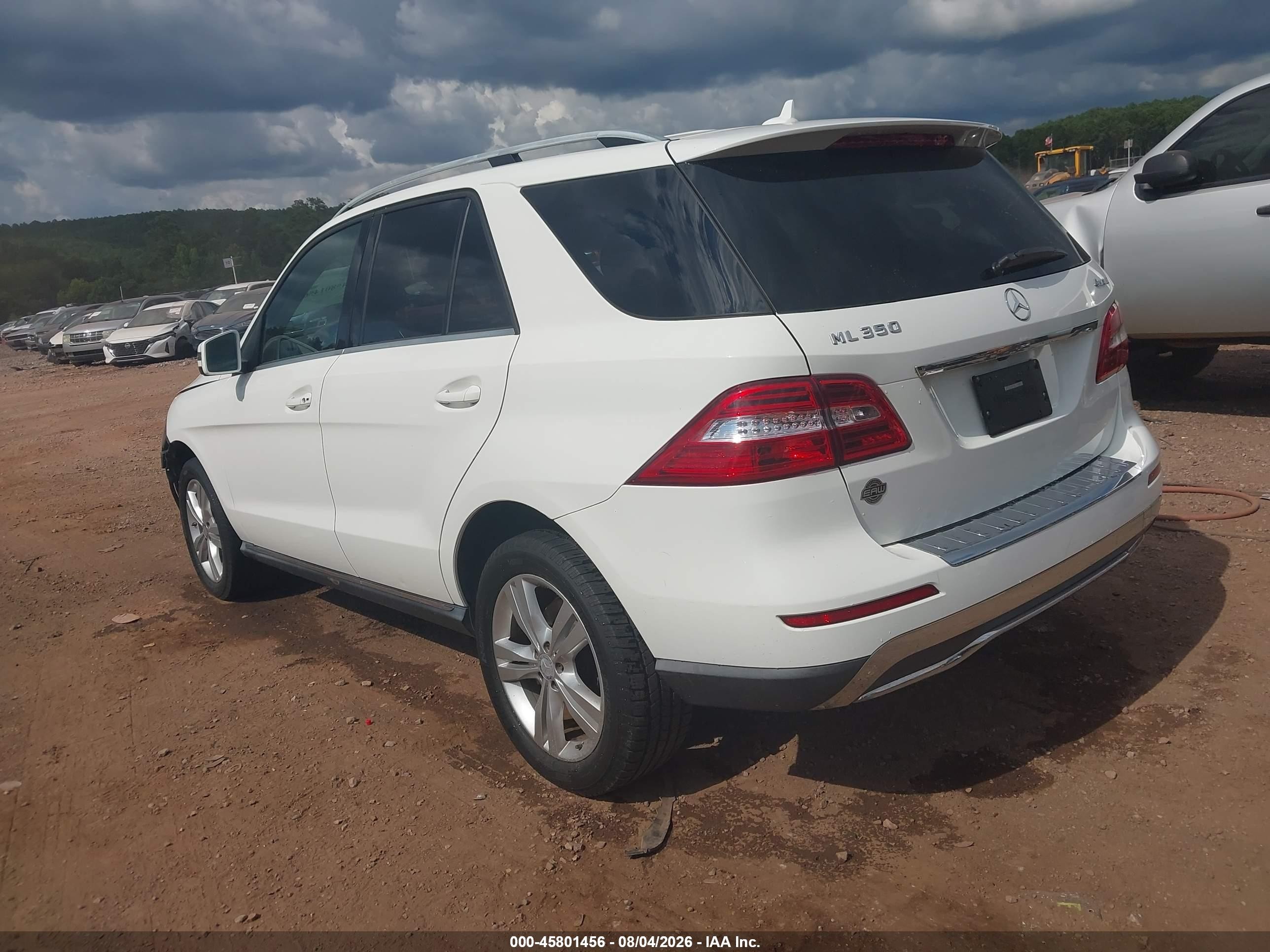 2015 Mercedes-benz Ml 350 4matic White vin: 4JGDA5HB1FA606262