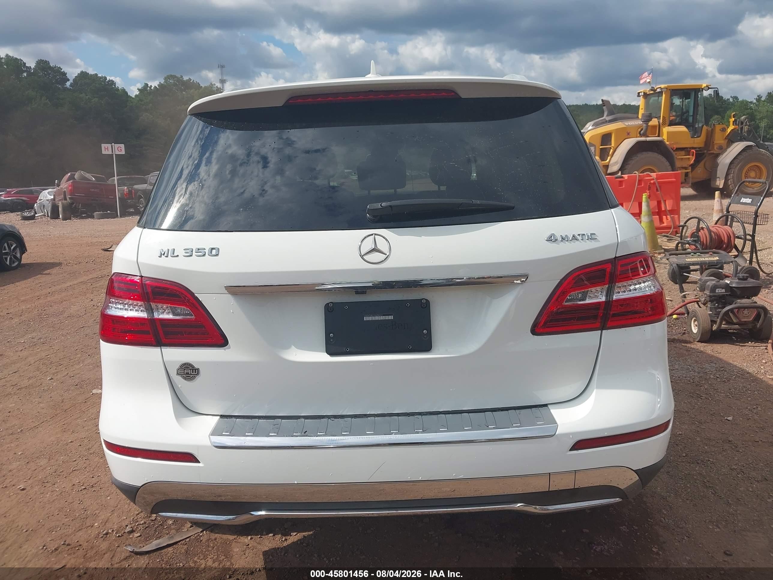 2015 Mercedes-benz Ml 350 4matic White vin: 4JGDA5HB1FA606262