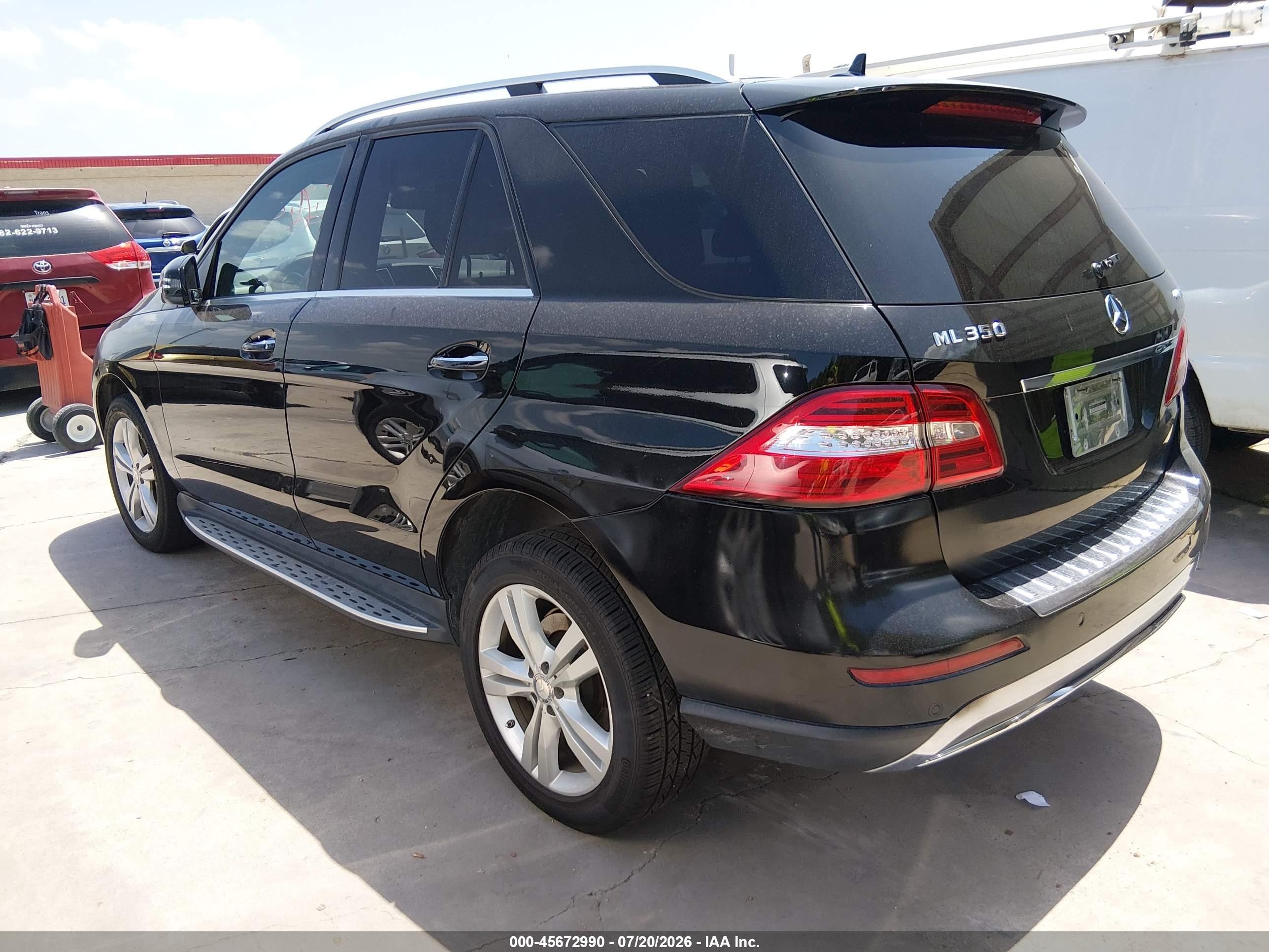 2012 Mercedes-benz Ml 350 4matic Черный vin: 4JGDA5HB2CA030869