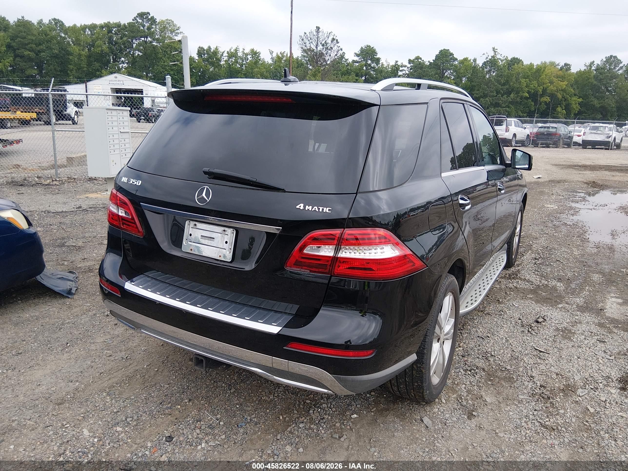 2013 Mercedes-benz Ml 350 4matic Черный vin: 4JGDA5HB2DA108696