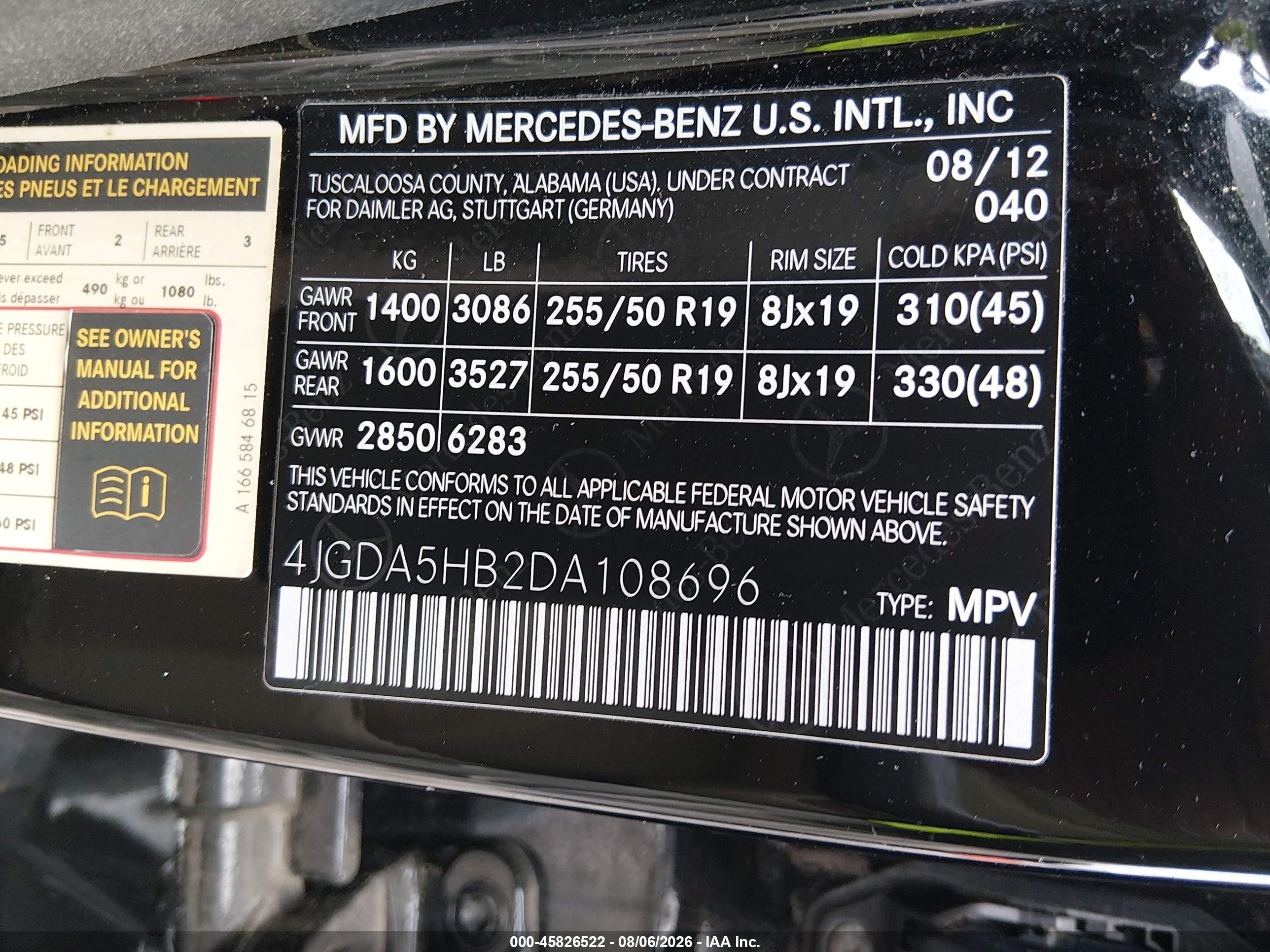 2013 Mercedes-benz Ml 350 4matic Черный vin: 4JGDA5HB2DA108696