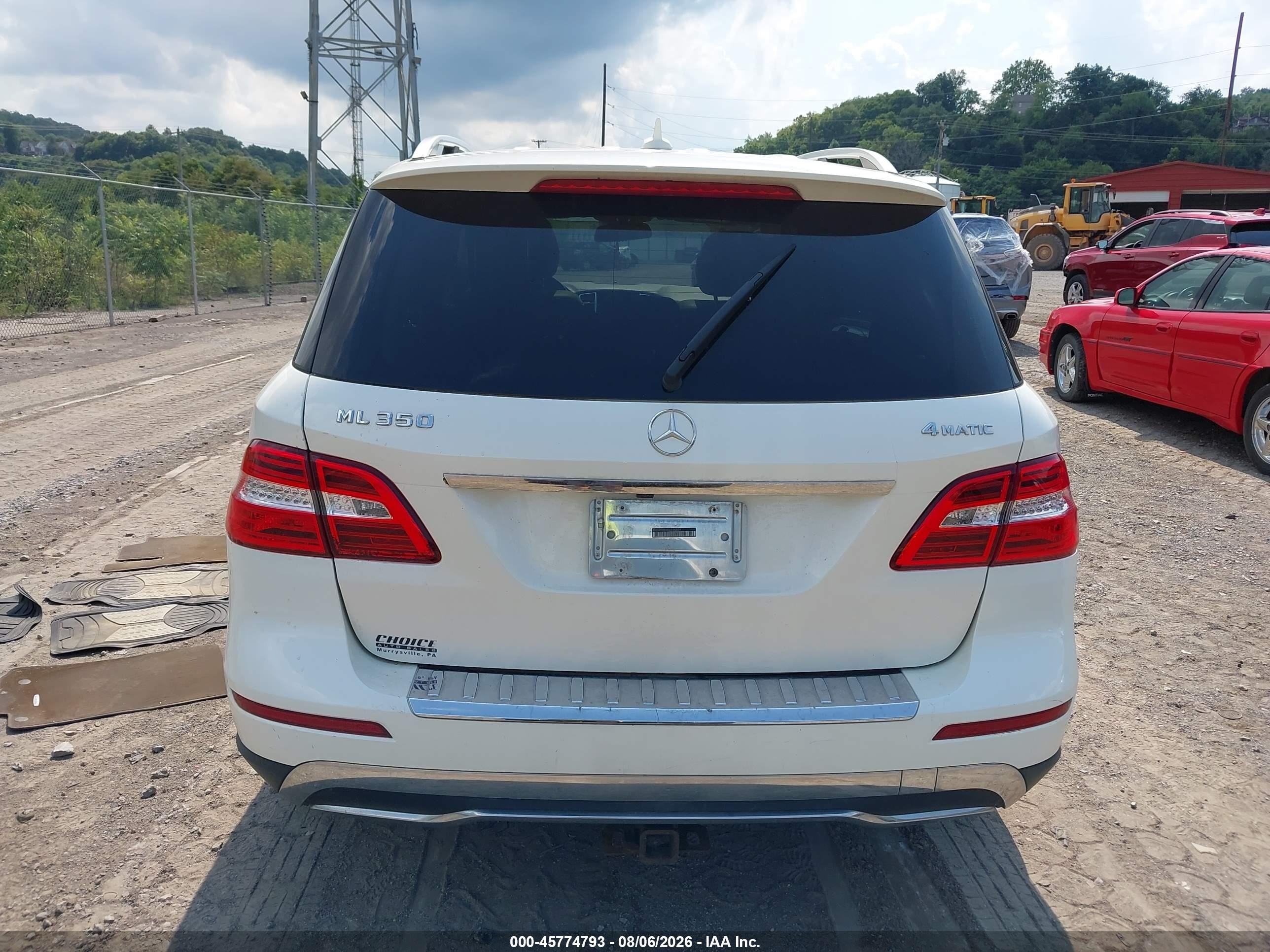 2013 Mercedes-benz Ml 350 4matic White vin: 4JGDA5HB2DA116409