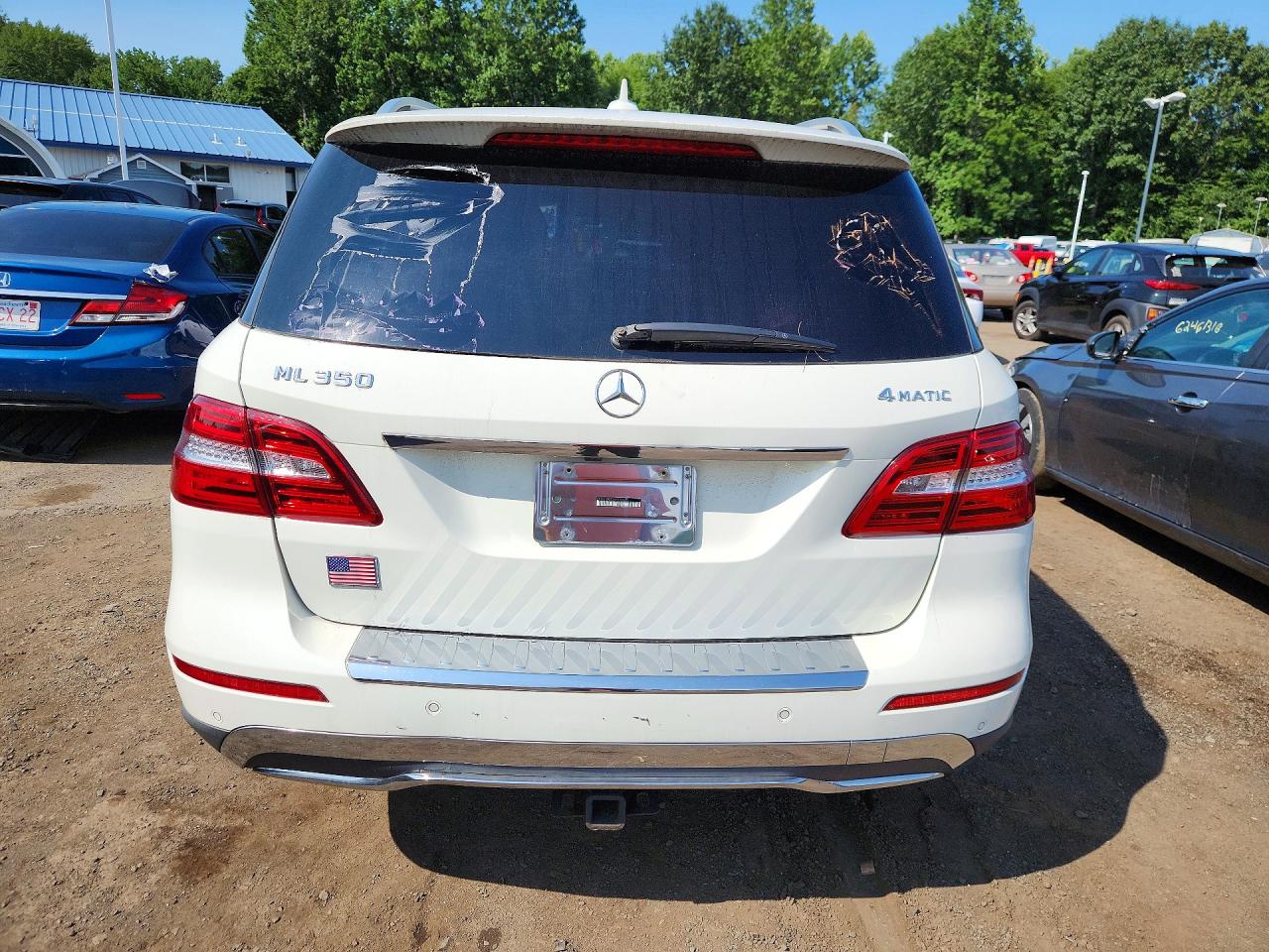 2013 Mercedes-benz Ml 350 4matic White vin: 4JGDA5HB2DA213643