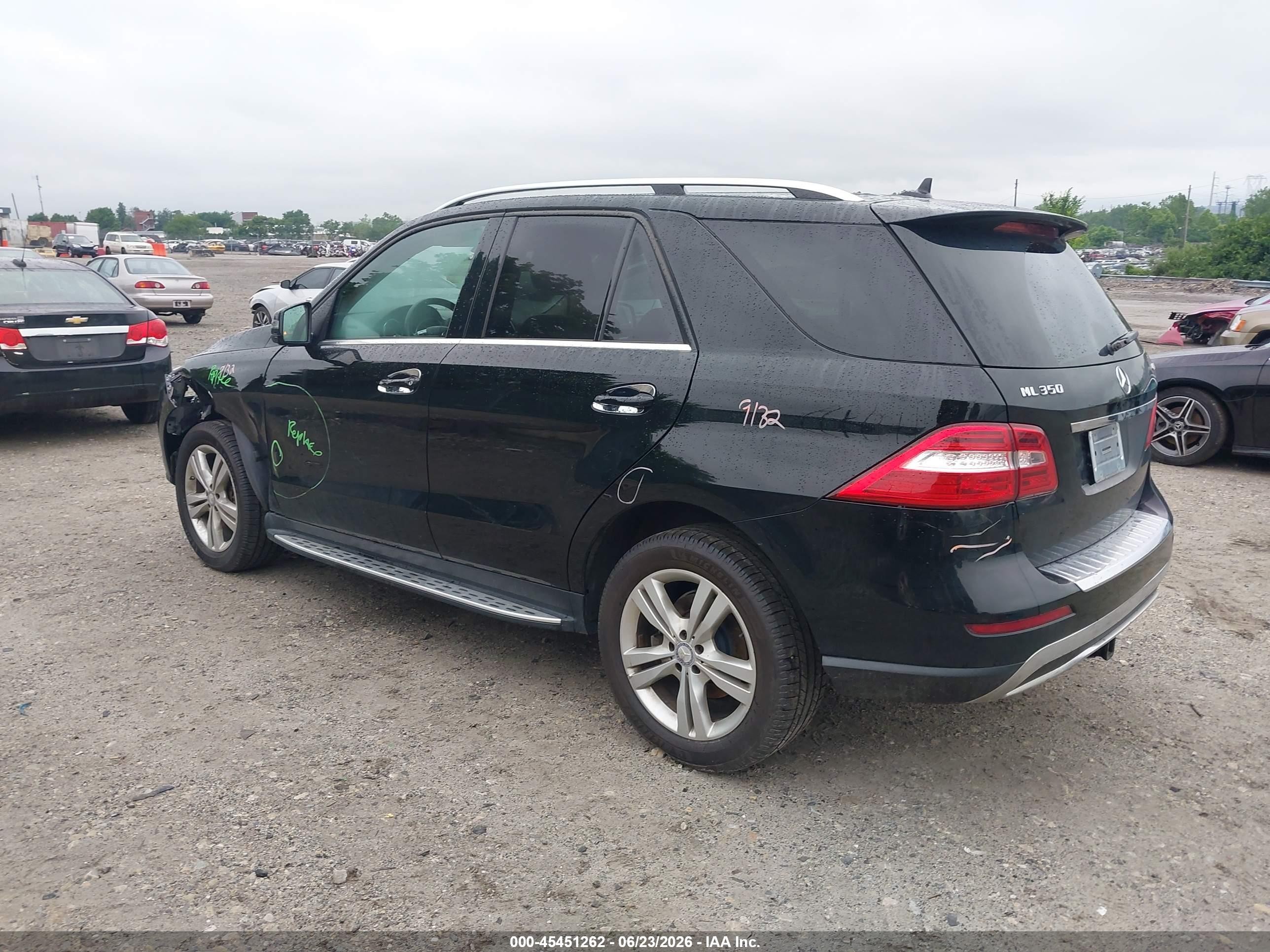 2013 Mercedes-benz Ml 350 4matic Black vin: 4JGDA5HB2DA218714