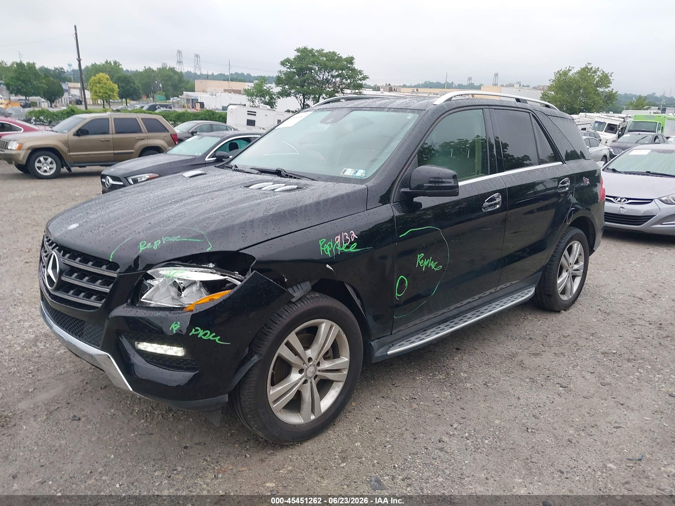 2013 Mercedes-benz Ml 350 4matic Black vin: 4JGDA5HB2DA218714