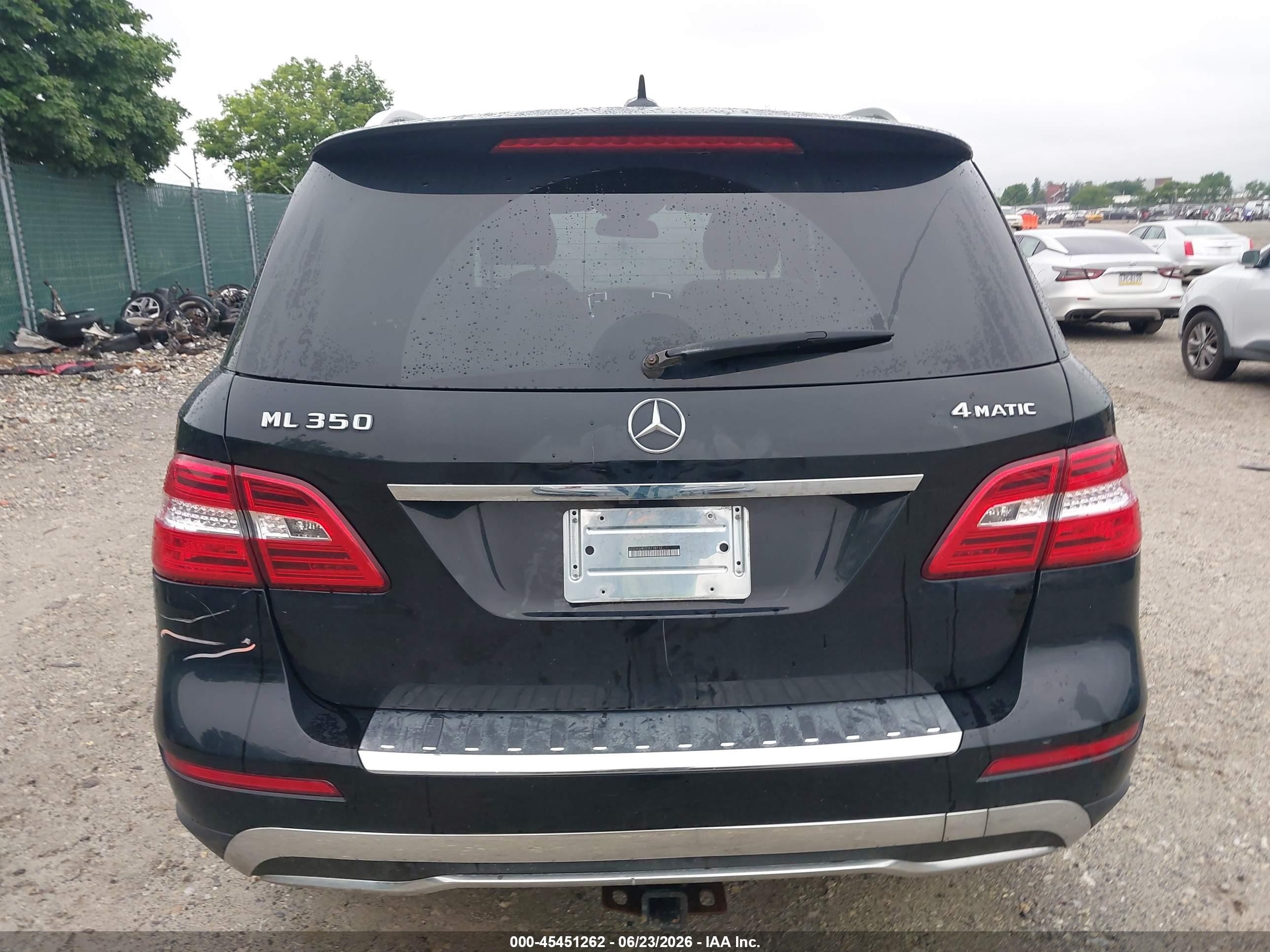 2013 Mercedes-benz Ml 350 4matic Black vin: 4JGDA5HB2DA218714