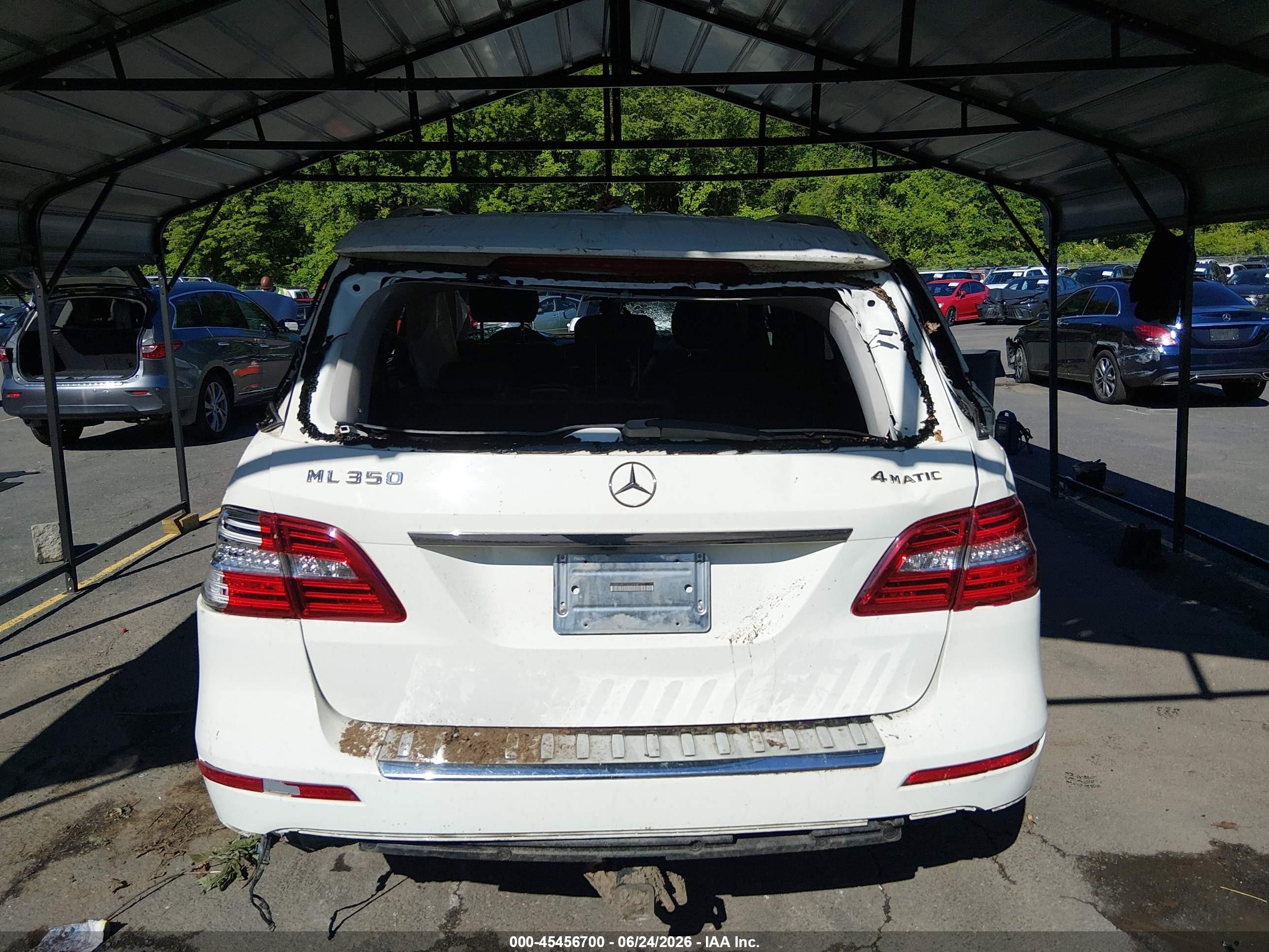 2013 Mercedes-benz Ml 350 4matic White vin: 4JGDA5HB2DA237439