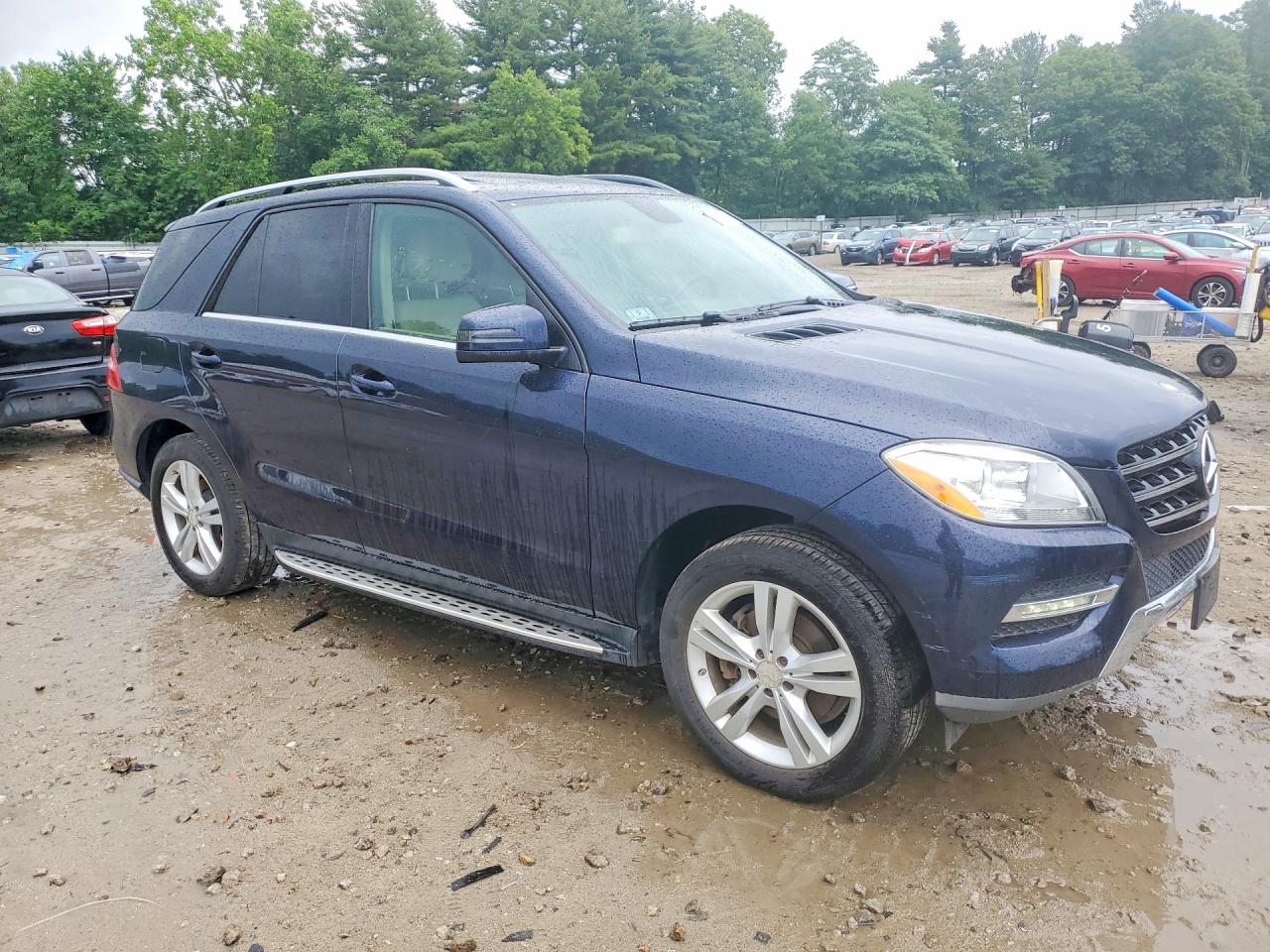 2014 Mercedes-benz Ml 350 4matic Blue vin: 4JGDA5HB2EA277182