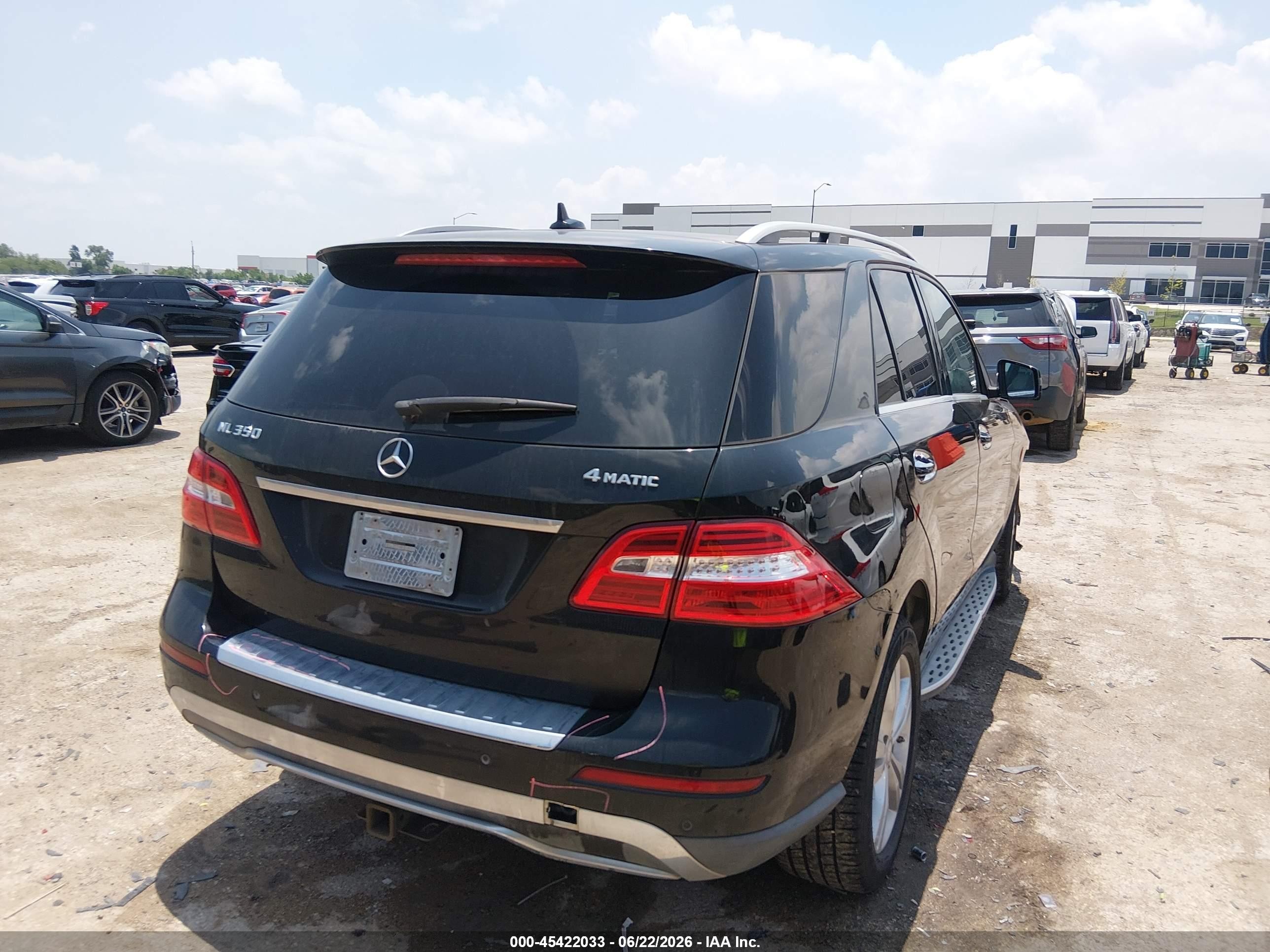 2014 Mercedes-benz Ml 350 4matic Black vin: 4JGDA5HB2EA331516