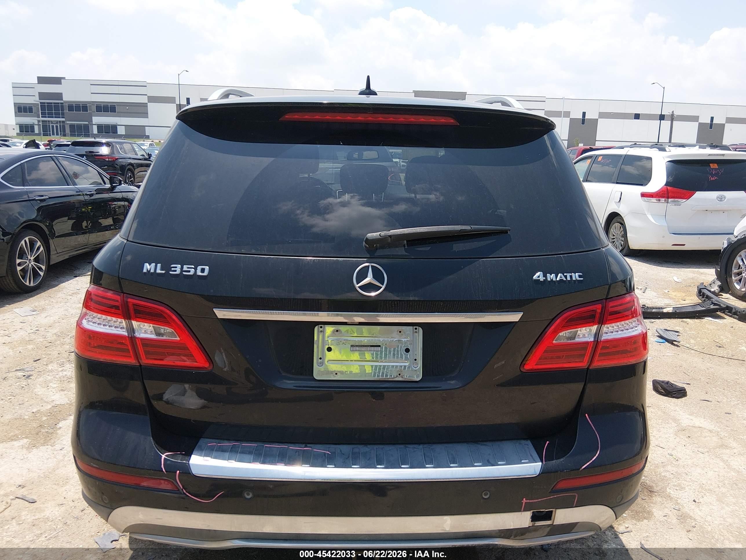 2014 Mercedes-benz Ml 350 4matic Black vin: 4JGDA5HB2EA331516