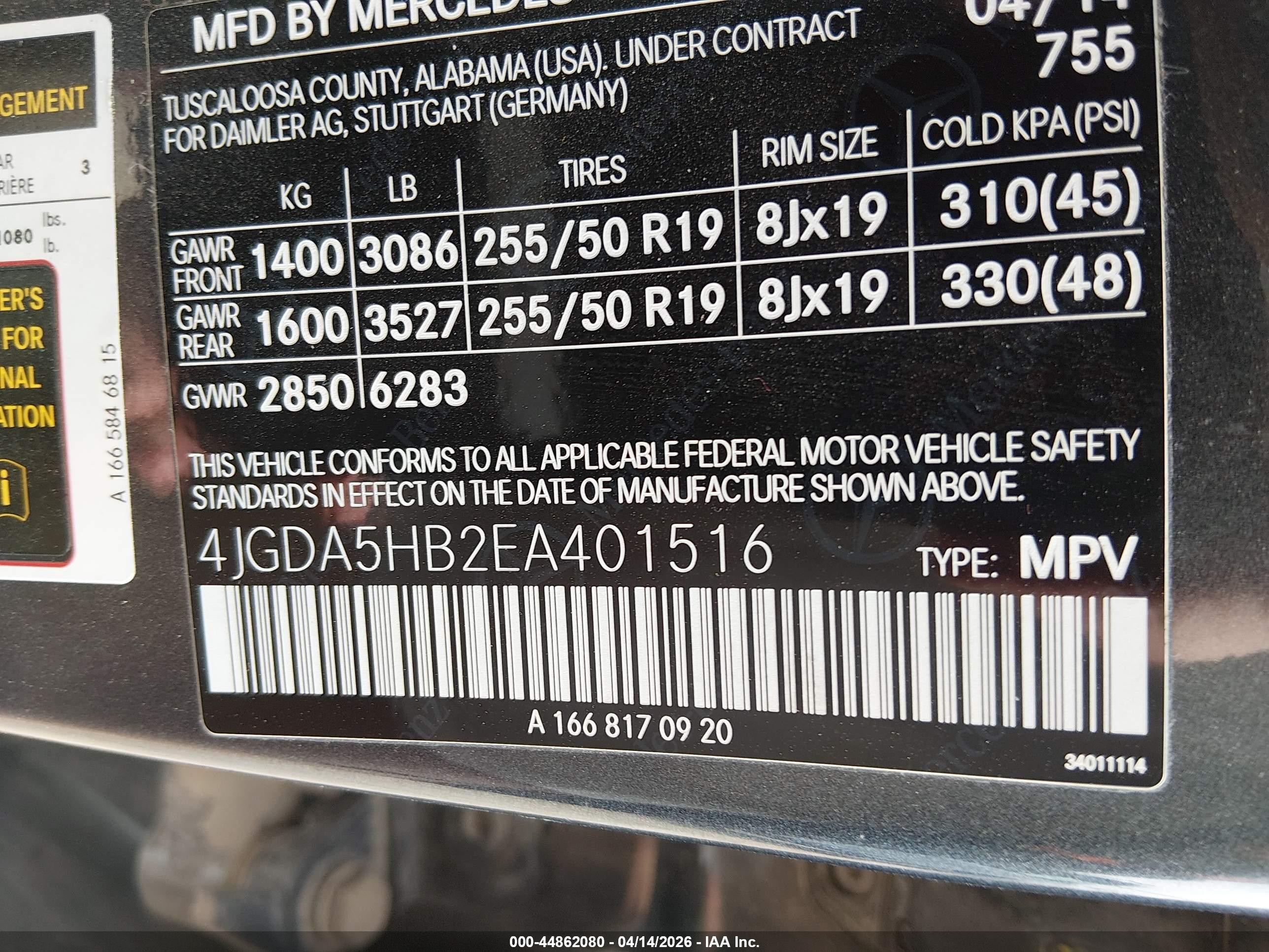 2014 Mercedes-benz Ml 350 4matic Black vin: 4JGDA5HB2EA401516