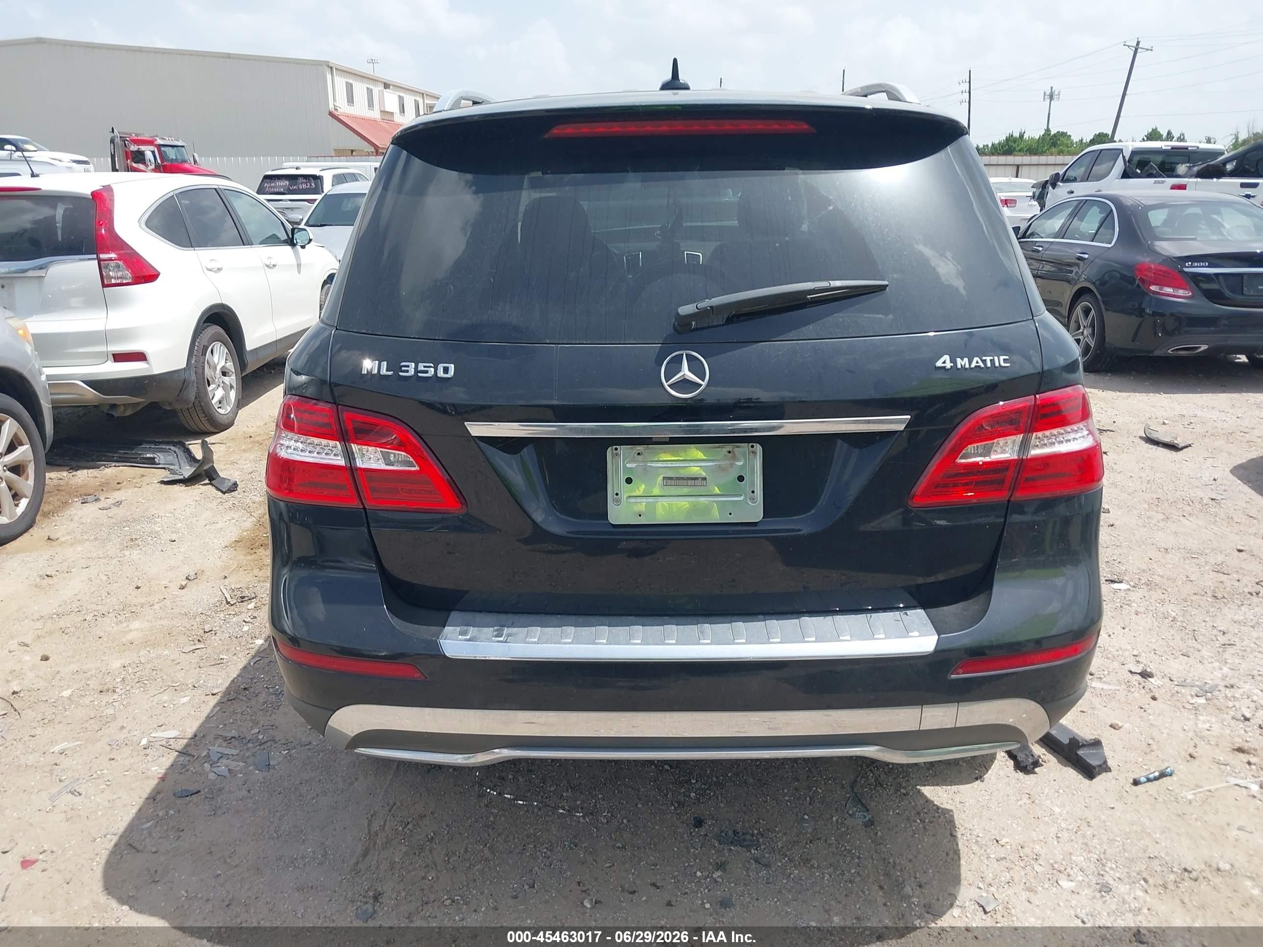 2015 Mercedes-benz Ml 350 4matic Black vin: 4JGDA5HB2FA473320