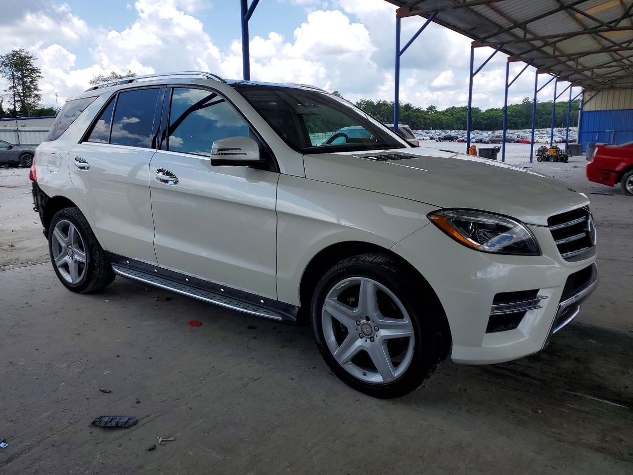 2015 Mercedes-benz Ml 350 4matic White vin: 4JGDA5HB2FA573496