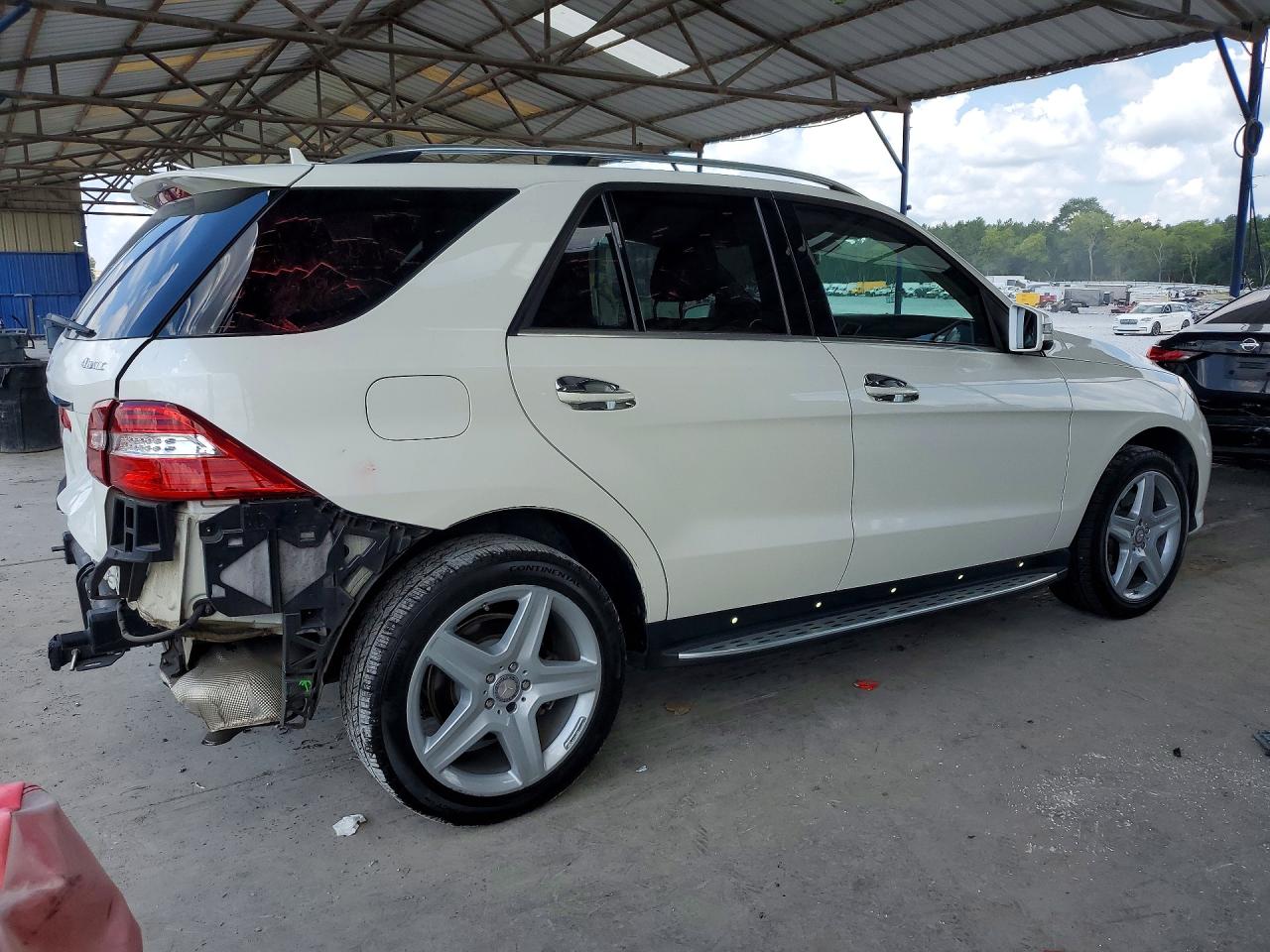 2015 Mercedes-benz Ml 350 4matic White vin: 4JGDA5HB2FA573496