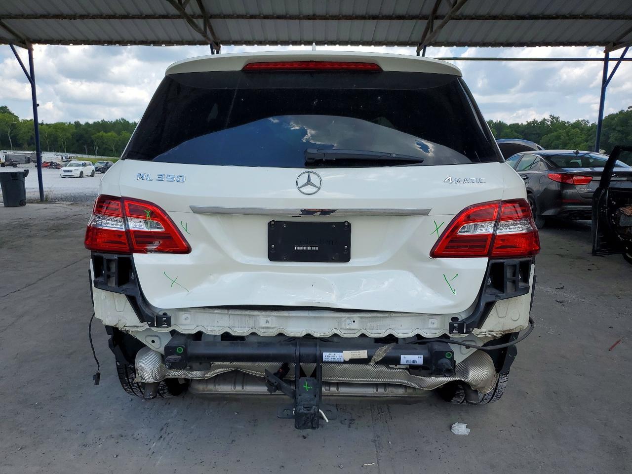 2015 Mercedes-benz Ml 350 4matic White vin: 4JGDA5HB2FA573496