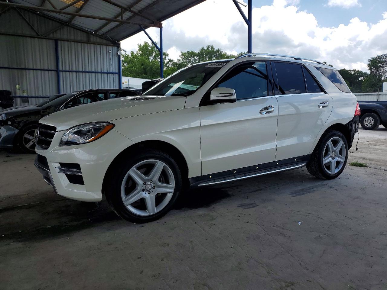 2015 Mercedes-benz Ml 350 4matic White vin: 4JGDA5HB2FA573496