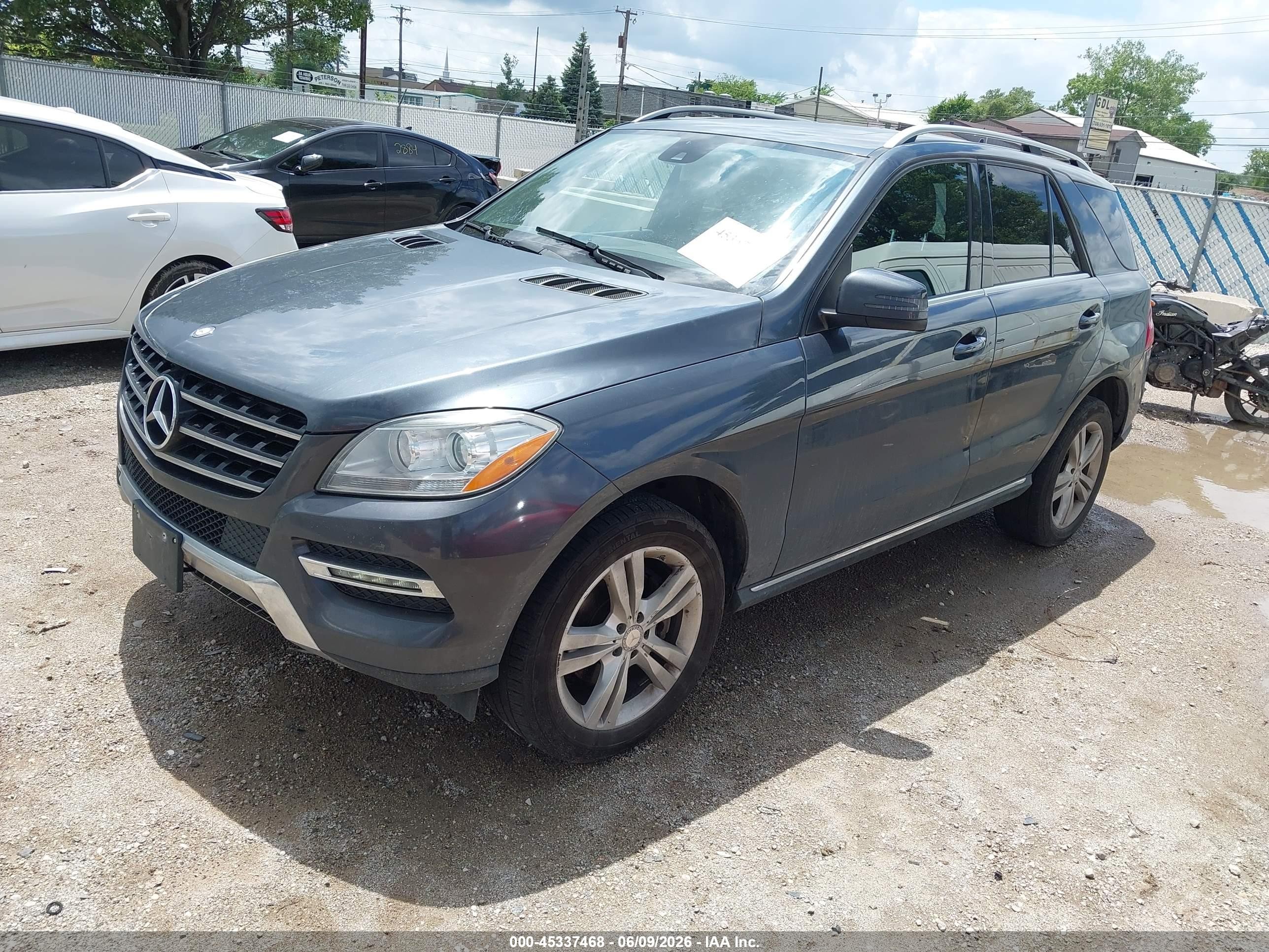 2015 Mercedes-benz Ml 350 4matic Blue vin: 4JGDA5HB2FA582098
